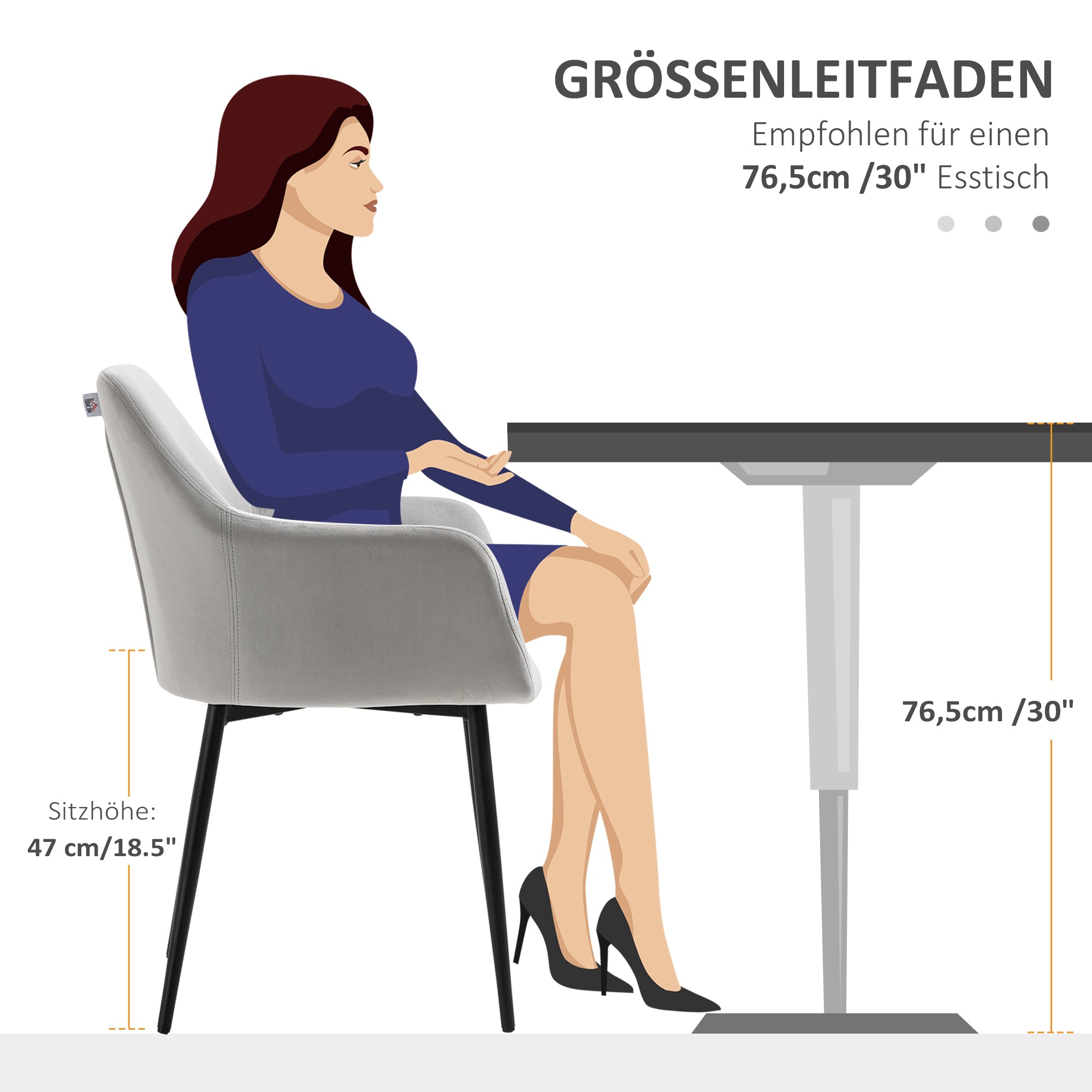 Dining Chairs 2-Piece Set Kitchen Chair with Rattan Backrest, Linen Look, Upholstered Chair in French Style, for Living Room, Dining Room, Gray