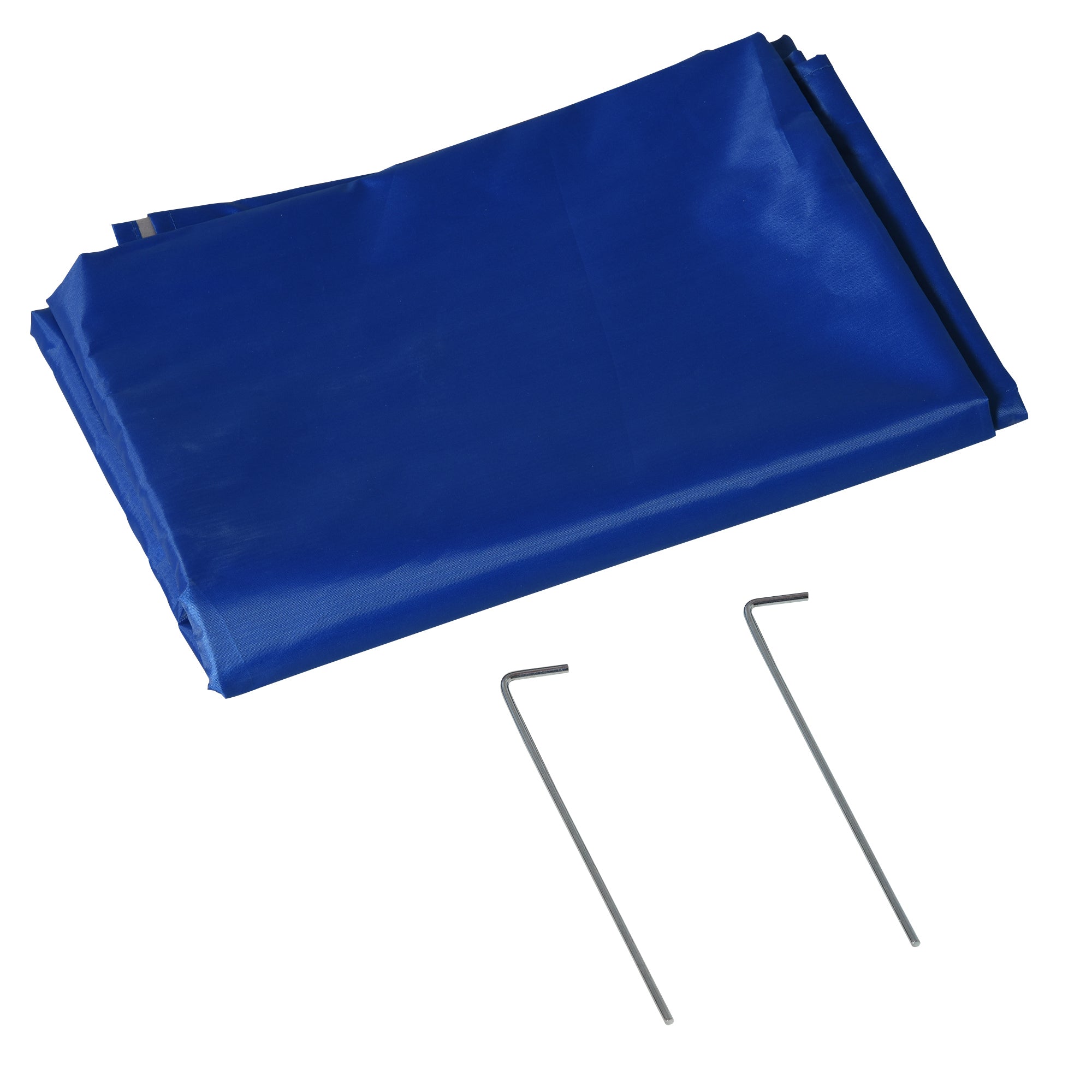 Sun Beach Umbrella Sun Protection with Side Wall Beach Polyester Blue 2.2 x H2.2m