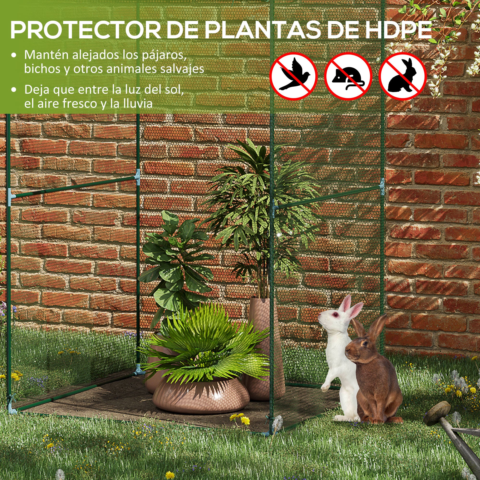 Gardening Cage for Plants and Insects with Roll-Up Door and Steel Frame for Garden, Terrace, Patio 120x120x180 cm Dark Green