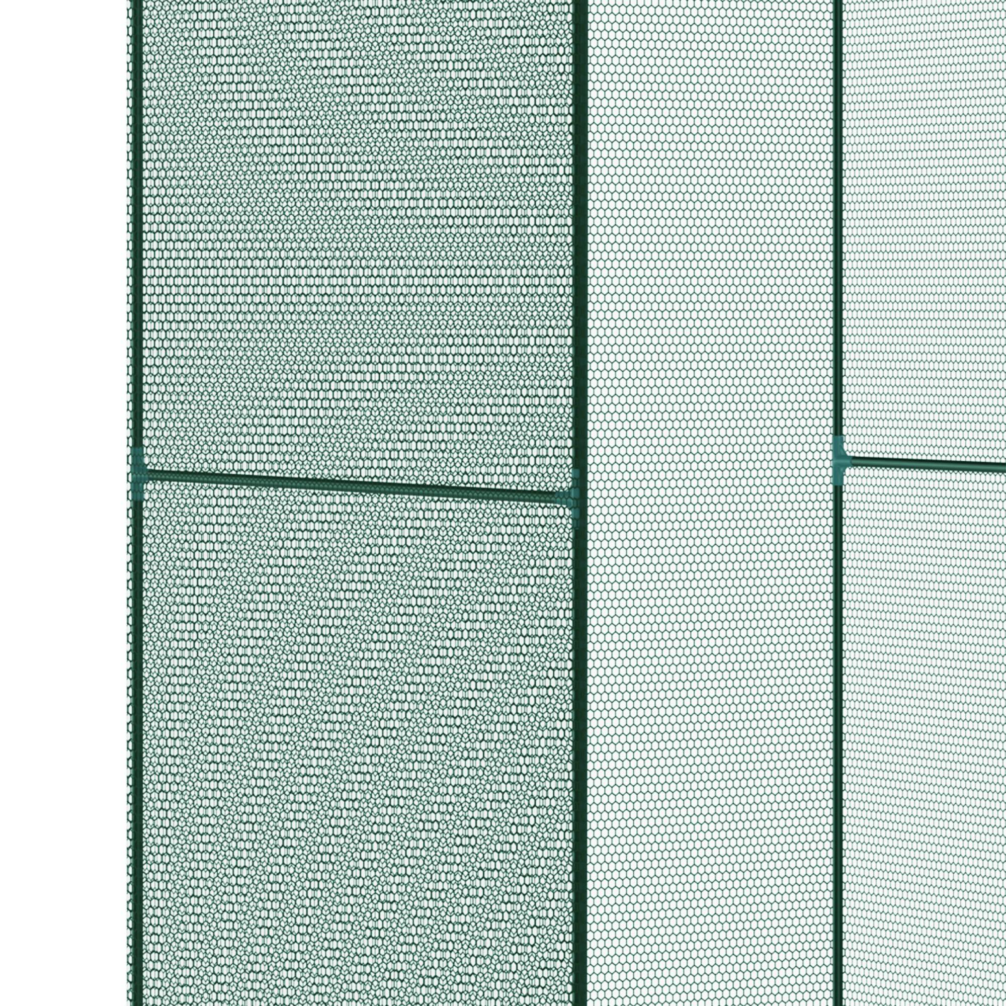 Gardening Cage for Plants and Insects with Roll-Up Door and Steel Frame for Garden, Terrace, Patio 120x120x180 cm Dark Green