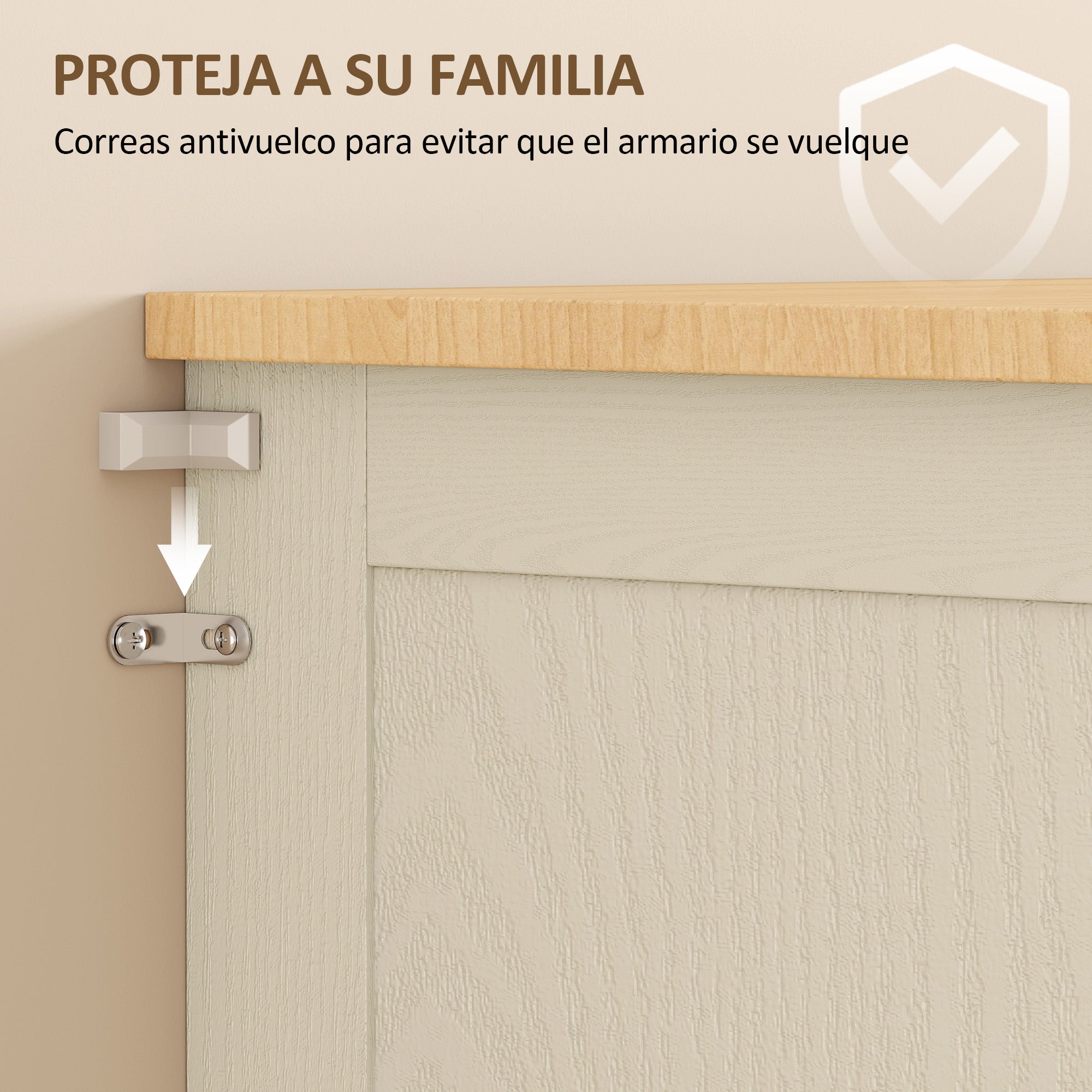 Kitchen Pantry Cabinet, Storage Cupboard with 2 Acrylic Doors, Large Drawer & Adjustable Shelves for Dining Room, 76 x 40 x 182.5 cm (29.9 x 15.7 x 71.9 in), Cream