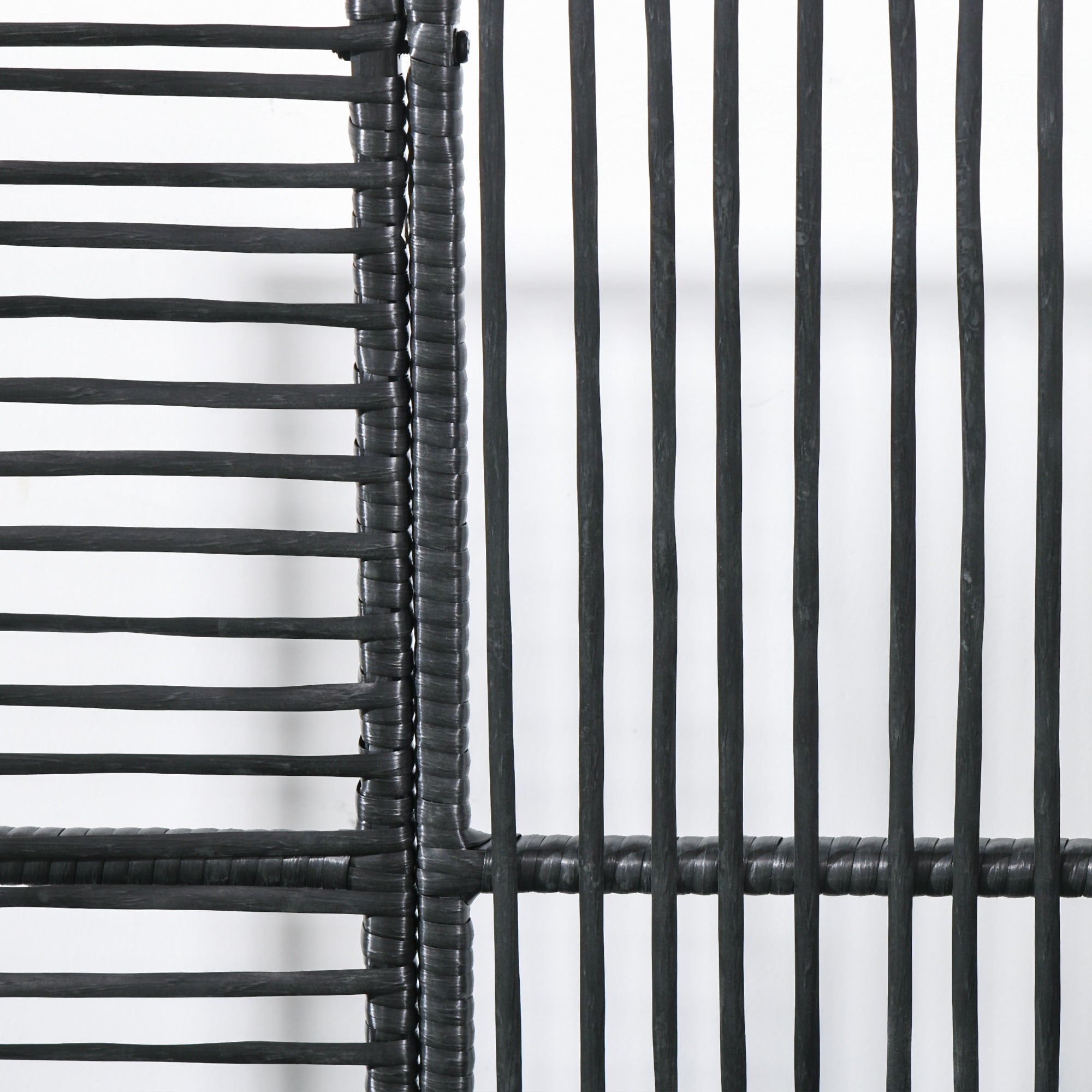 Raised Bed with Trellis in Rattan-Style Planter Box with Trellis for Climbing Plants Flower Box Flower Bed Plant Pot Trellis for Garden, Balcony, 103 x 103 x 29 cm Black