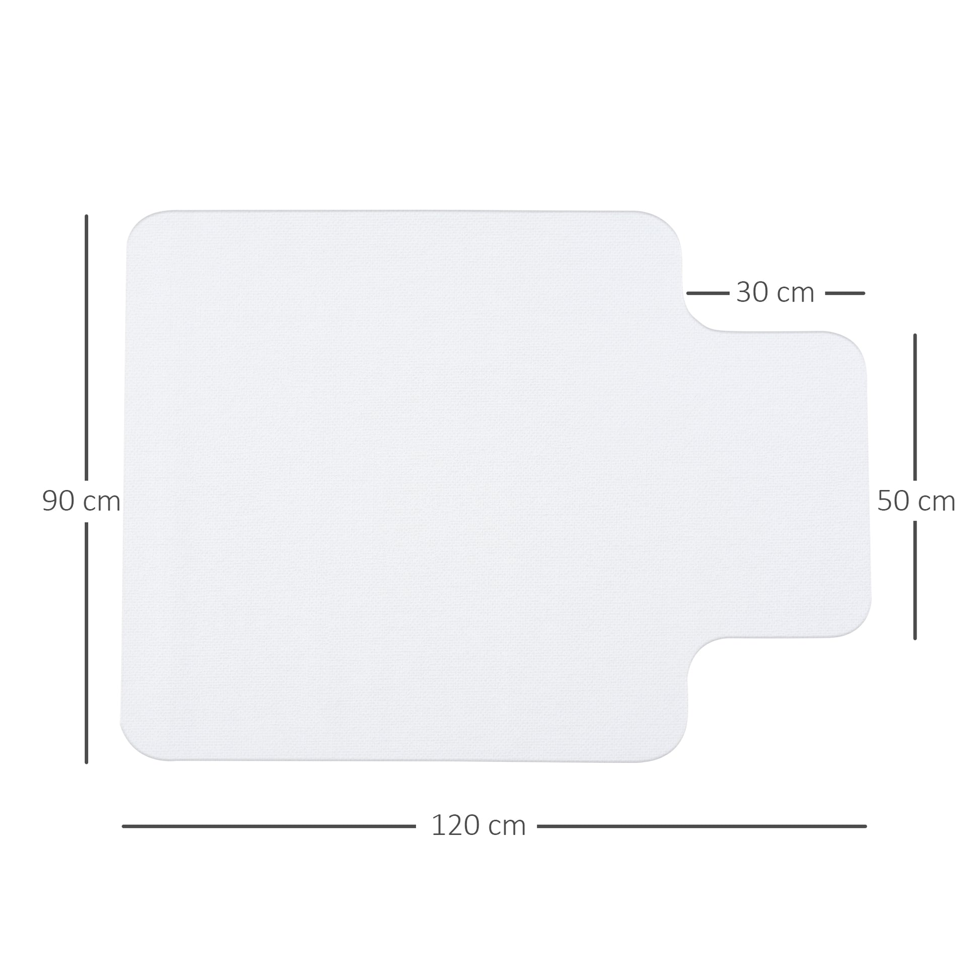 Office Chair Mat 90x120cm Carpet Floor Protector (Convex, Non-slip Spikes)