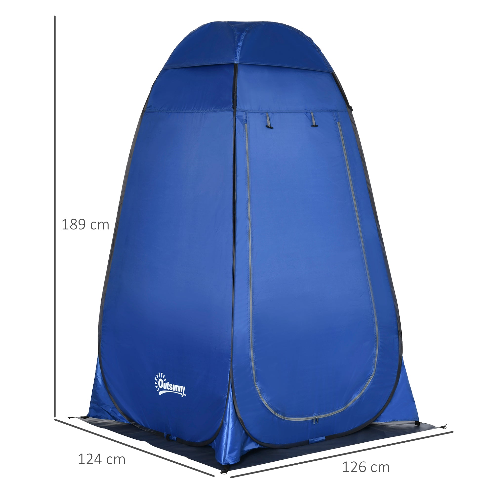 Pop up Shower Tent Toilet Tent Camping Changing Tent with Carrying Bag Mobile Outdoor Toilet Changing Room Storage Tent Dark Blue 126 x 124 x 189 cm