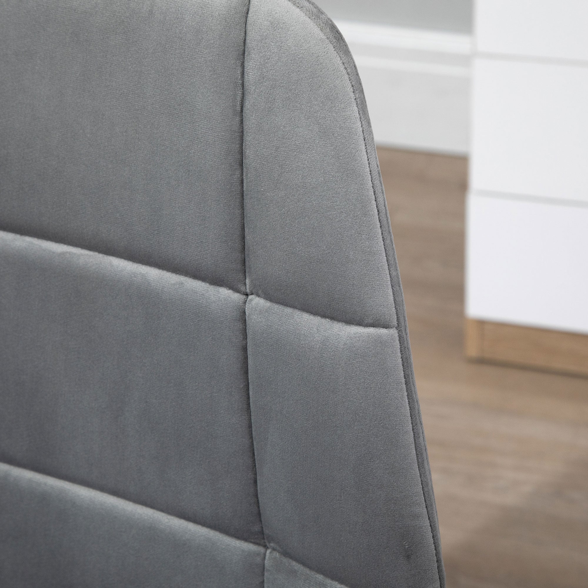 Swivel Chair, Ergonomic and Adjustable Design Without Armrests, Gray, 59x59x81-91cm