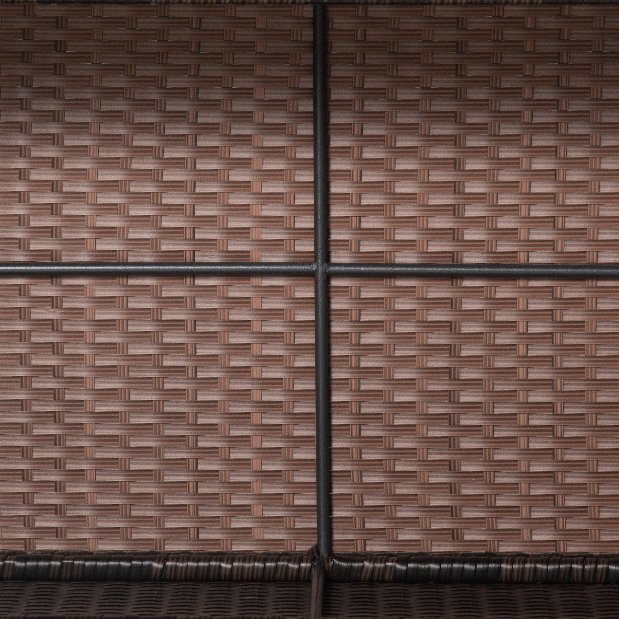 Garden Side Table Coffee Table Patio Table Poly Rattan Brown 85 x 50 x 39 cm