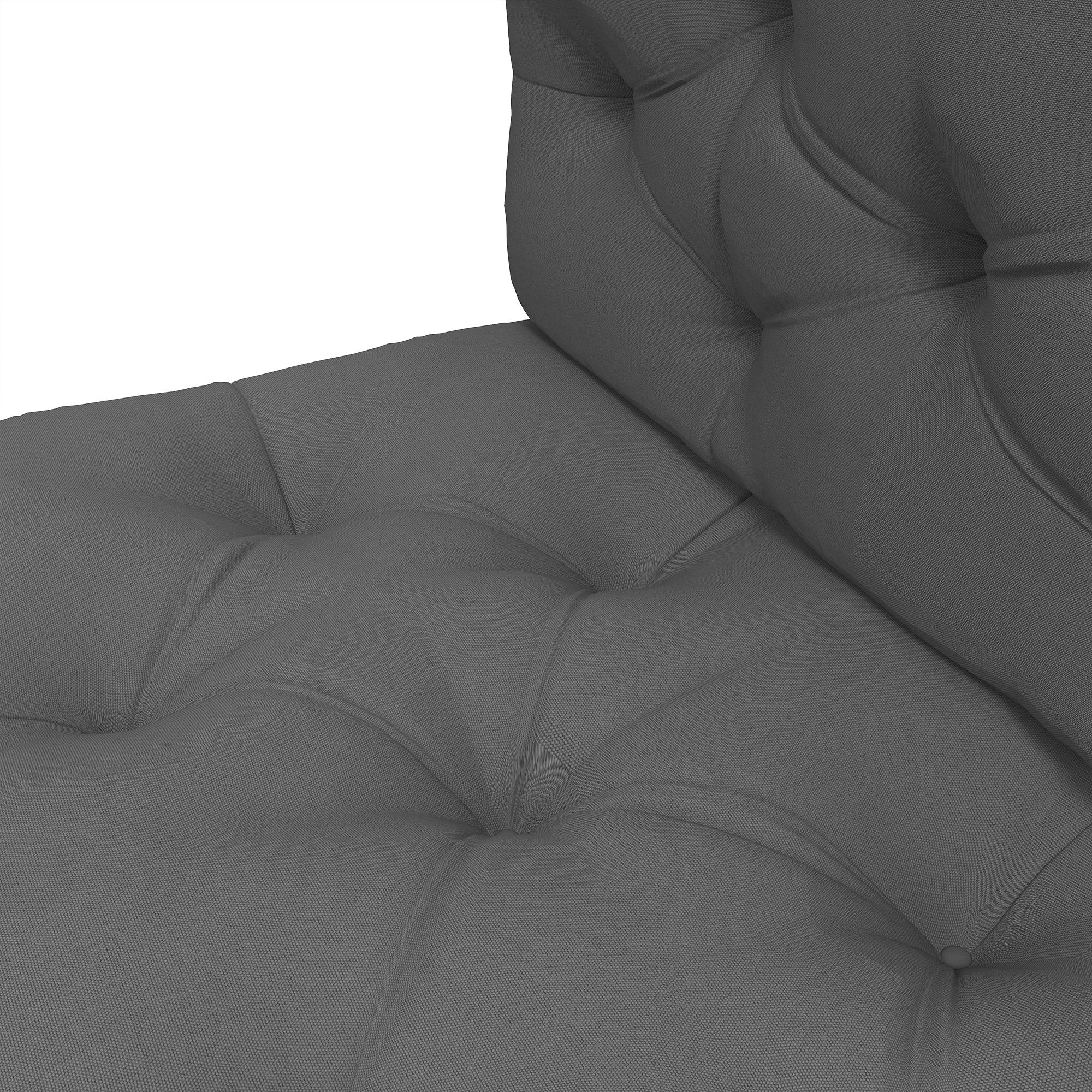 2 Seater Pallet Cushion 120cm x 80cm x 12cm Bench Cushion with UV Protection Seat Cushion Padding Water-Repellent Garden Bench Cushion for Pallet Sofa, Balcony Dark Grey