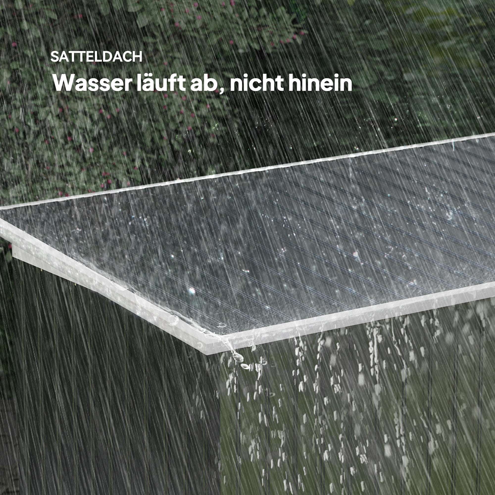 Metal Tool Shed 6.3m³ 280x130x172cm Equipment Shed with Pent Roof Sliding Door Weatherproof Garden House Outdoor Garden Shed Cabinet for Backyard Outdoor Area Anthracite, Dark Gray