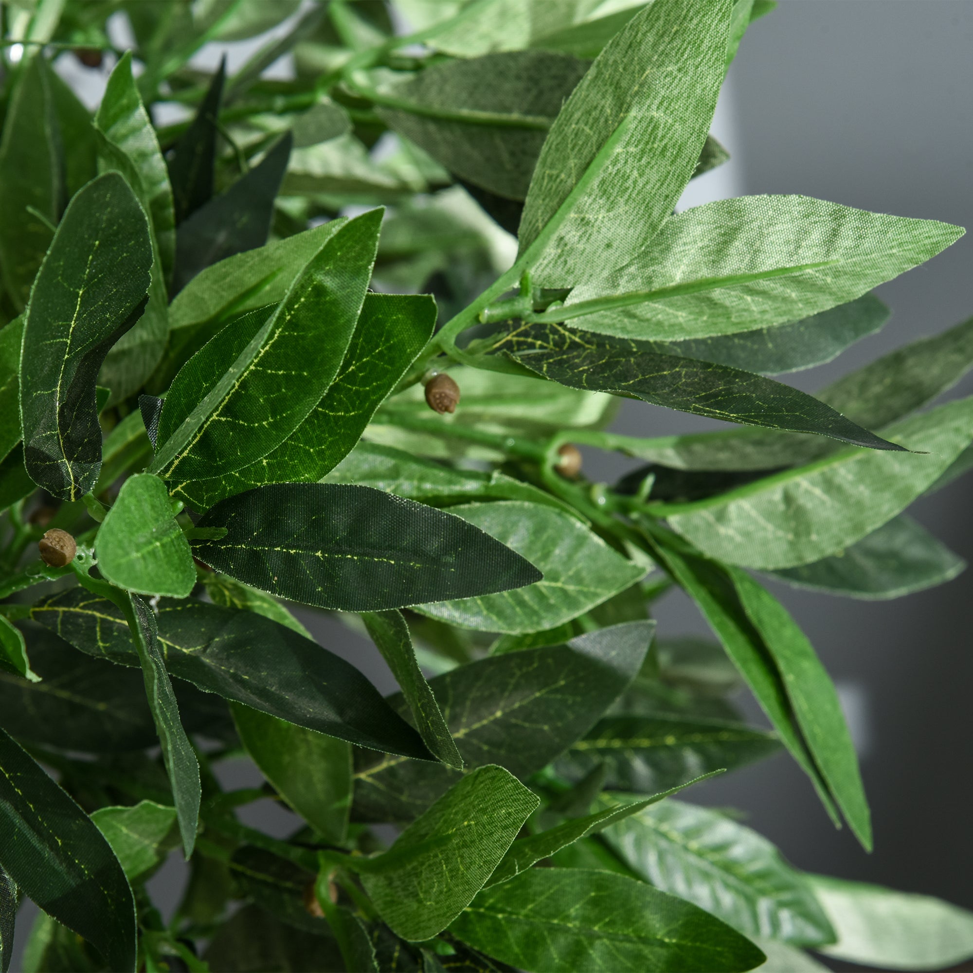 Set of 2 Artificial Laurel Trees, 90 cm Artificial Plants in Cement Pots, Indoor Plant, Artificial Plants for Indoor, Outdoor, Decorative Plants, Green