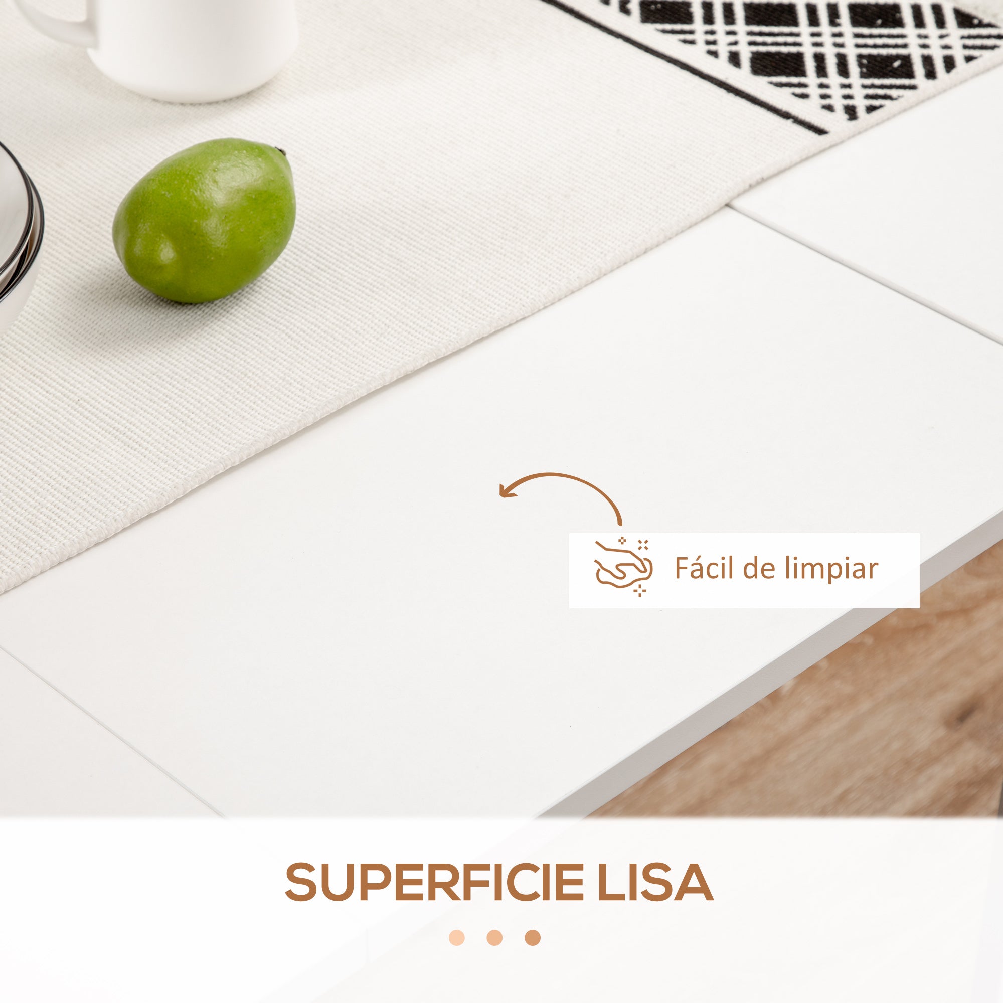 Extendable Dining Table for 4-6 People Console Table with Folding Wings Multifunctional Auxiliary Table for Study Kitchen Load 60 kg 180x85x75 cm White