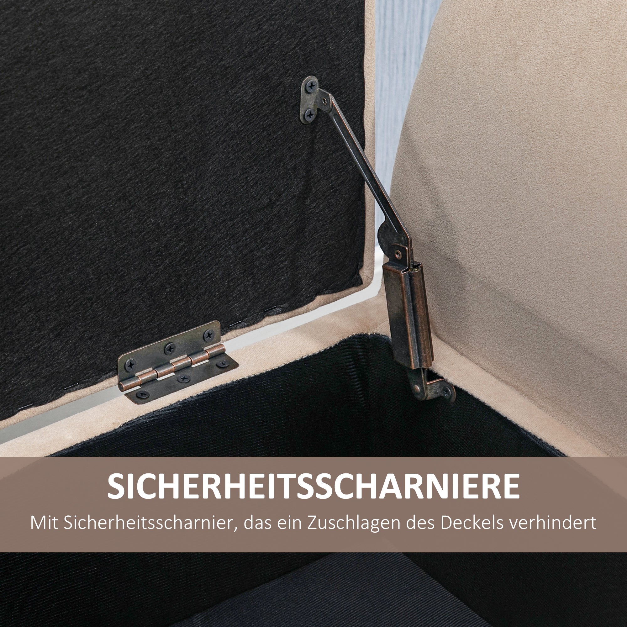 Upholstered Bench with Storage Bed Bench with Armrest for Hallway Bedroom Velvet Polyester 111.5 x 41 x 65 cm Beige