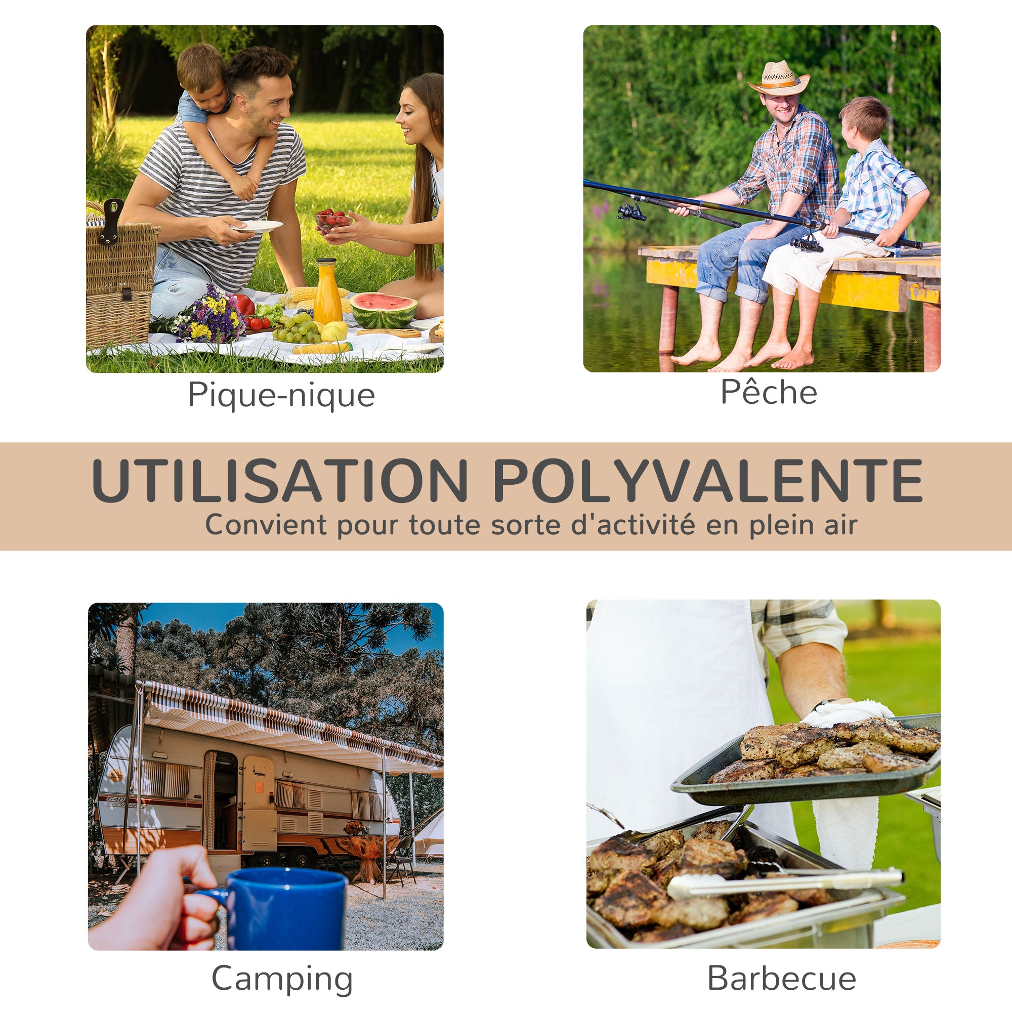 Foldable Garden Coffee Table Camping Table Slatted Plate 23"L x 23"W x 16"H Transport Bag Included Pre-Oiled Pine Wood Quick Assembly