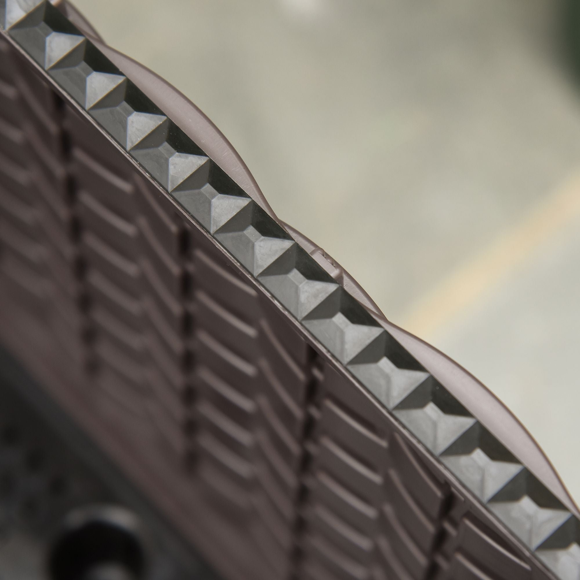 Raised Bed 4-Piece Planter Box with Drainage Holes Rattan-Look Planter DIY Brown 40 x 40 x 44 cm