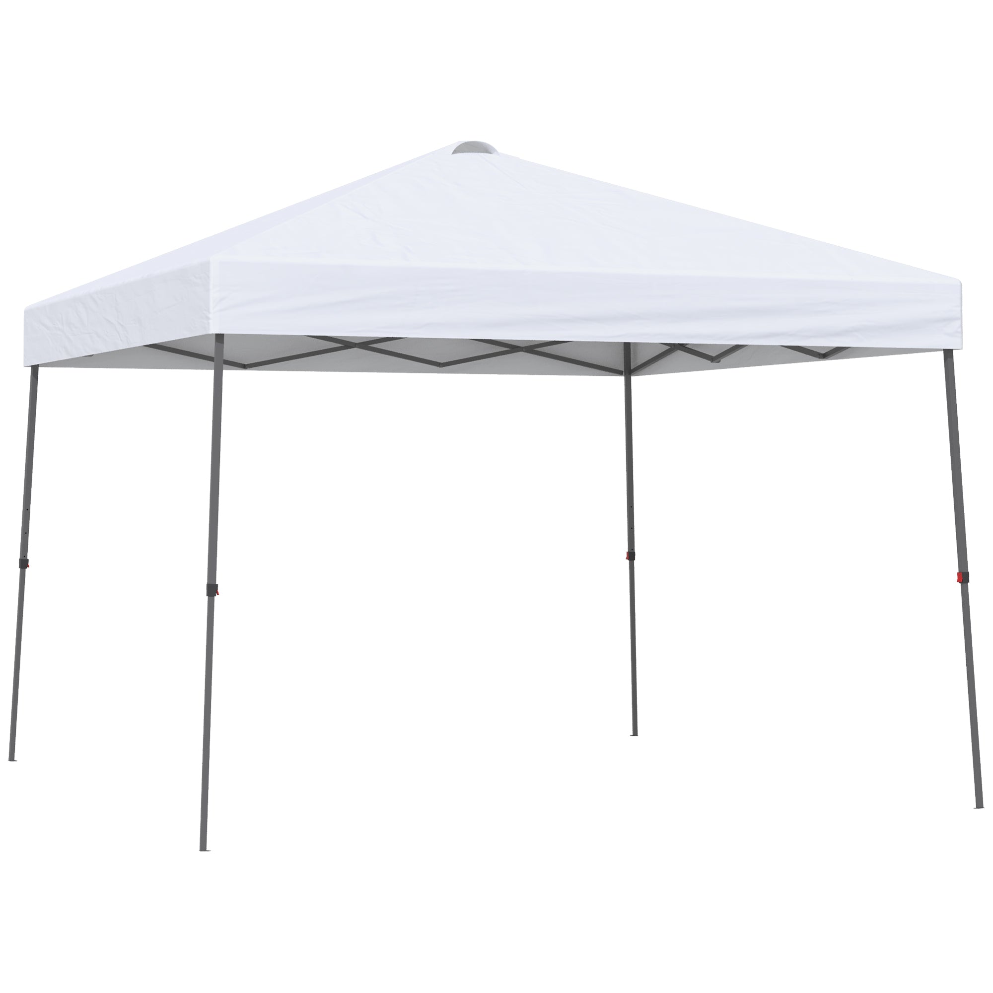 3x3m Folding Gazebo Garden Canopy with Wheeled Carry Bag Waterproof Steel Frame Outdoor Gazebo for Parties Camping White