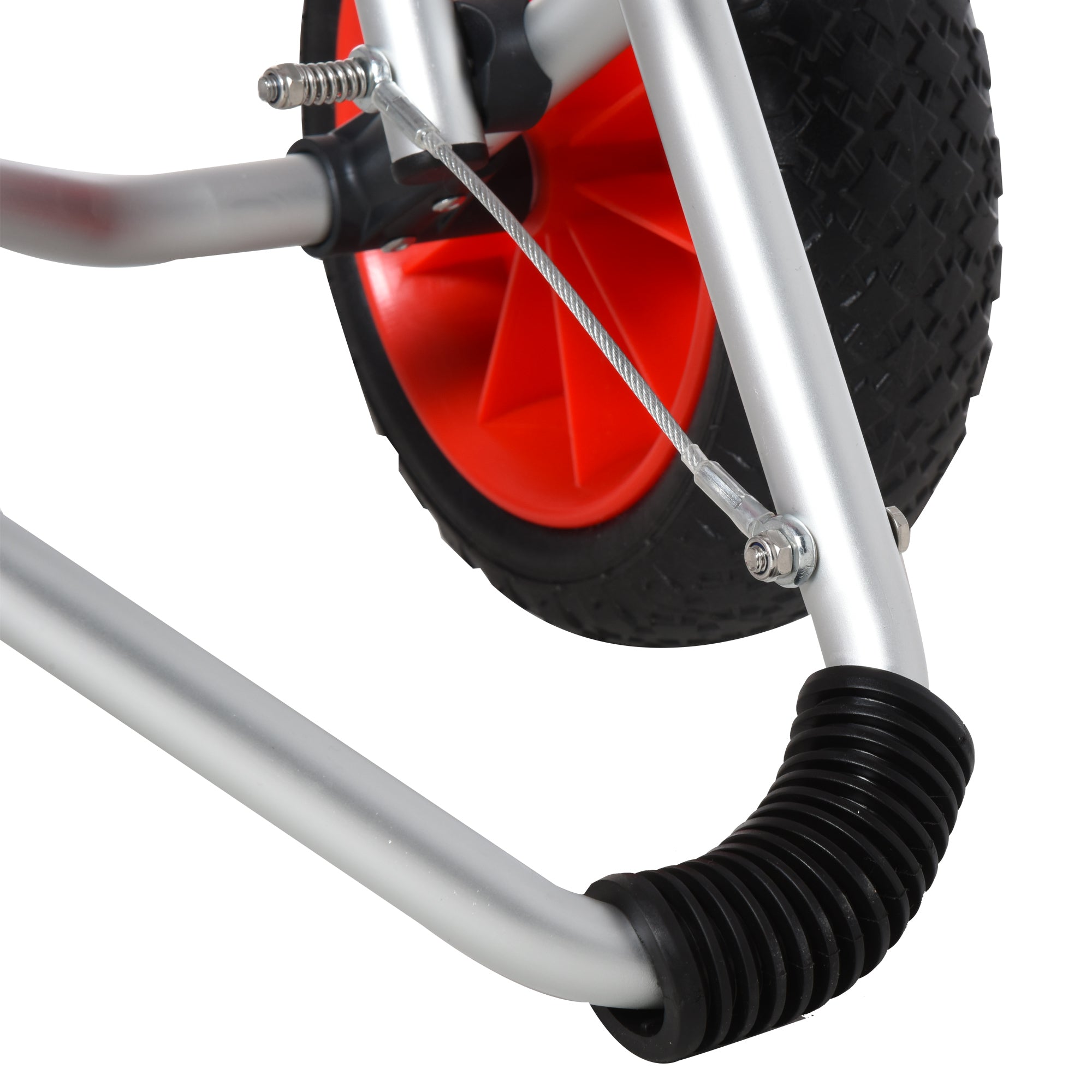 Kayak Cart Aluminum Boat Cart Foldable Transport Cart Faux Leather Tires Silver 75 kg 75 x 43 x 46 cm