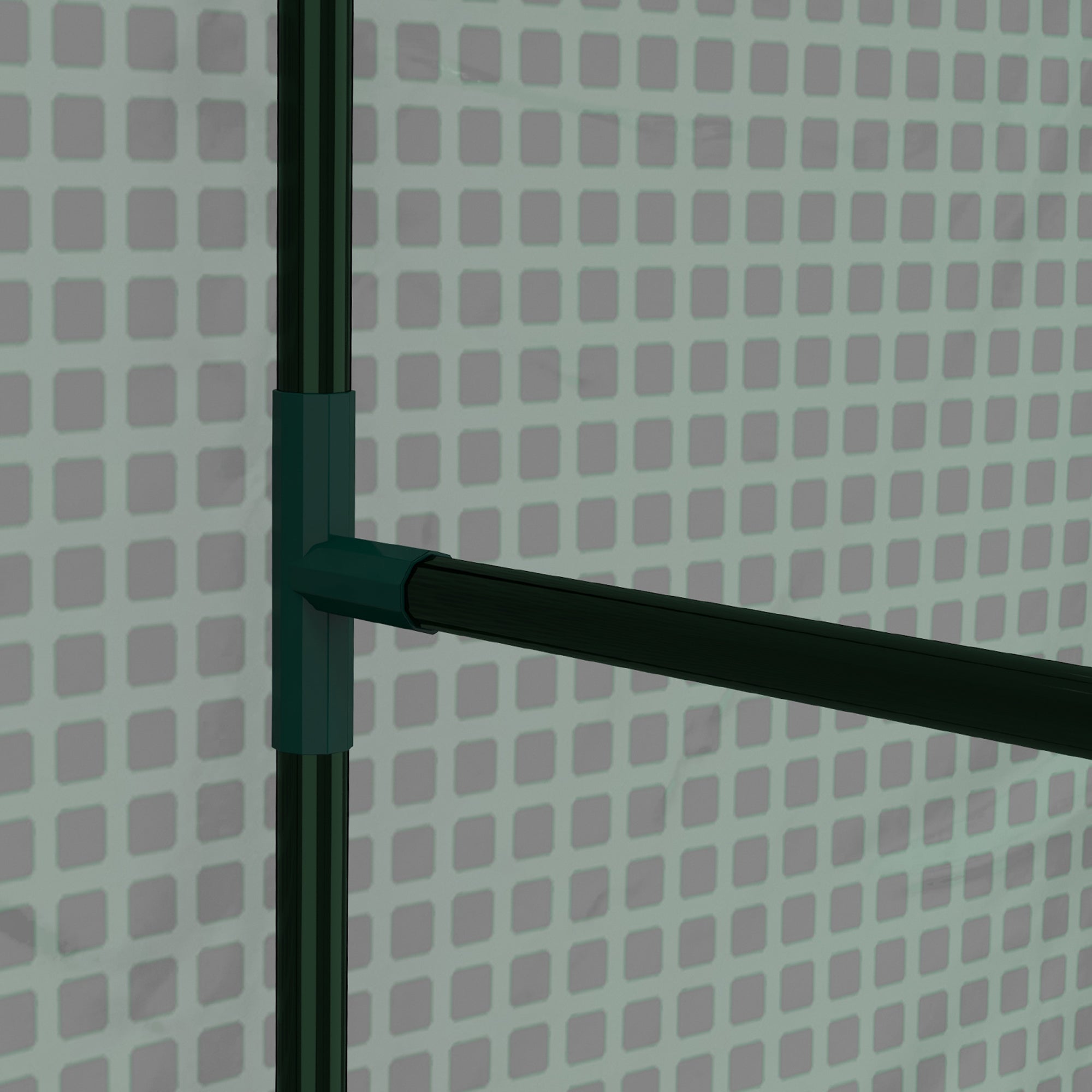 Garden Greenhouse PE, Balcony Greenhouse, Reinforced 135 g/m² Cover, Steel Frame, 2 Roll-Up Zipper Doors, for Vegetables Plants Flowers, Indoor and Outdoor, 100 x 80 x 150 cm Green