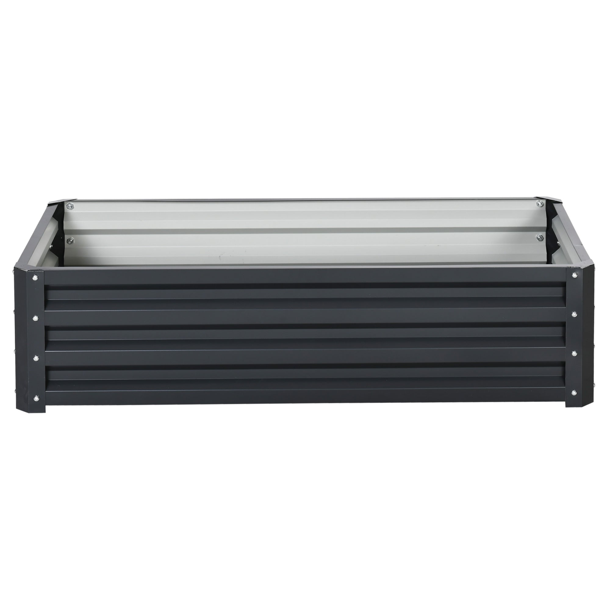 Steel Raised Bed, Plant Bed Cold Frame with Open Bottom Garden Box Flower Box Planter Vegetable Bed 120x60x30.5 cm for Garden Balcony Terrace, Planter Box for Flowers, Plants, Fruit, Vegetables