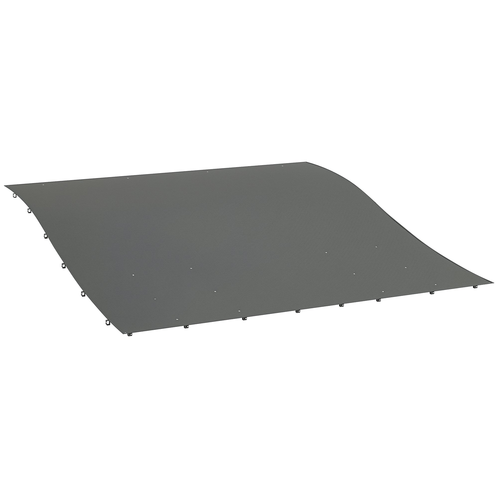 Replacement Canopy for Garden Pergola 3x3 m with 16 Drainage Holes, Hooks and Rings, Polyester Gazebo Pergola Cover, Dark Grey