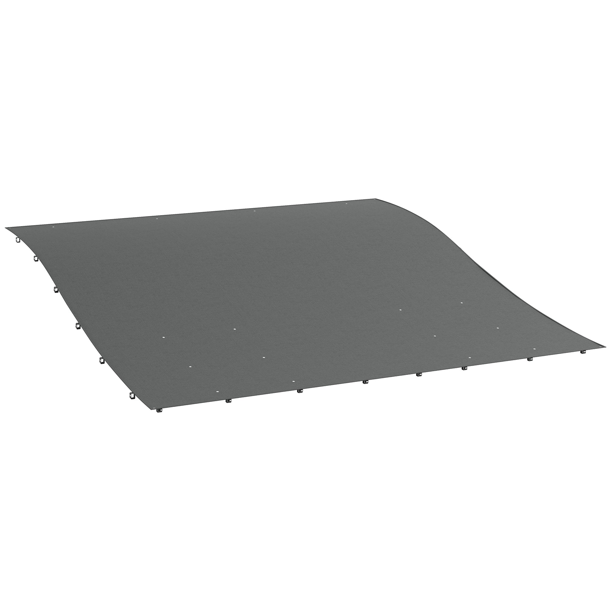 Replacement Canopy for Garden Pergola 3x3 m with 16 Drainage Holes, Hooks and Rings, Polyester Gazebo Pergola Cover, Dark Grey