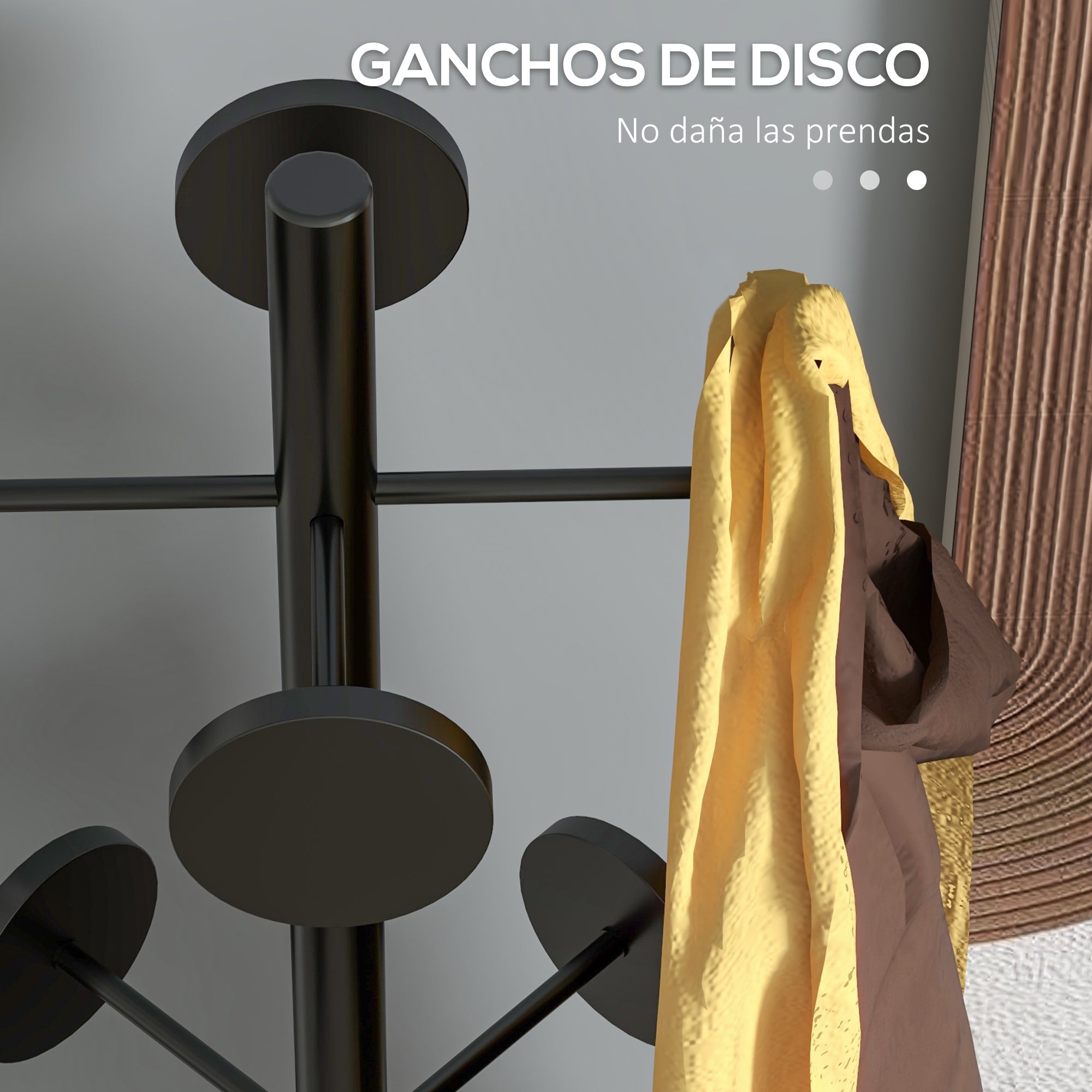 Freestanding Coat Rack with Umbrella Stand Metal Coat Stand with 12 Hanging Hooks for Umbrellas Bags Tree Shape for Hallway Entryway Bedroom Ø34x177 cm Black