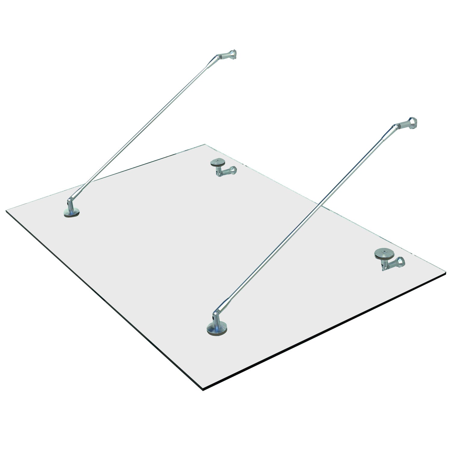 Canopy Glass Canopy Door Canopy, Tempered Glass, 304 Stainless Steel Clear Glass 150 x 90 cm