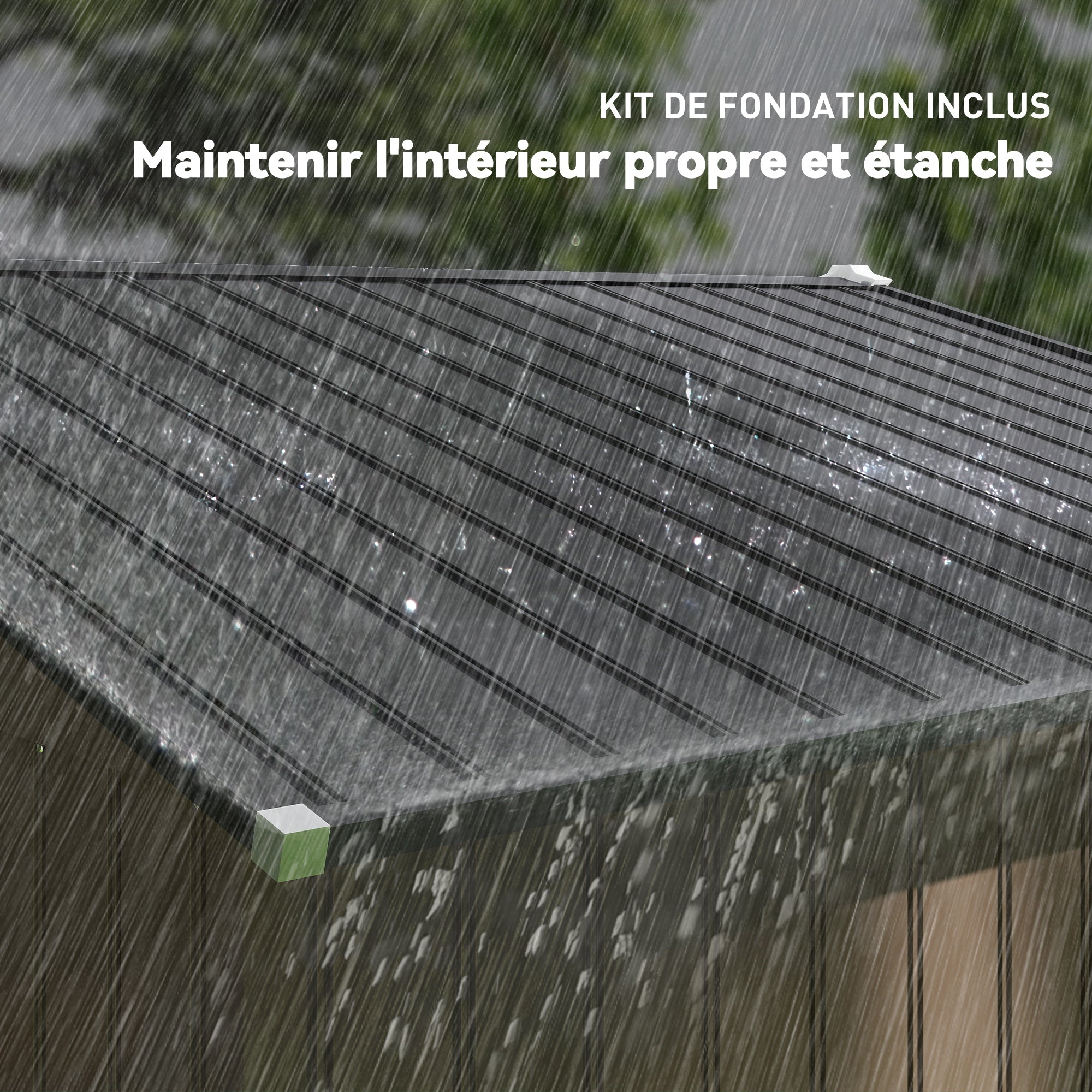 XXL Galvanized Steel Garden Shed 5.4 m² (58 sq ft) with Foundation Kit, 277 x 195 x 192 cm (9 ft 1 in x 6 ft 5 in x 6 ft 4 in), Outdoor Tool Storage Shed with Lockable Sliding Doors & 4 Vents, Brown