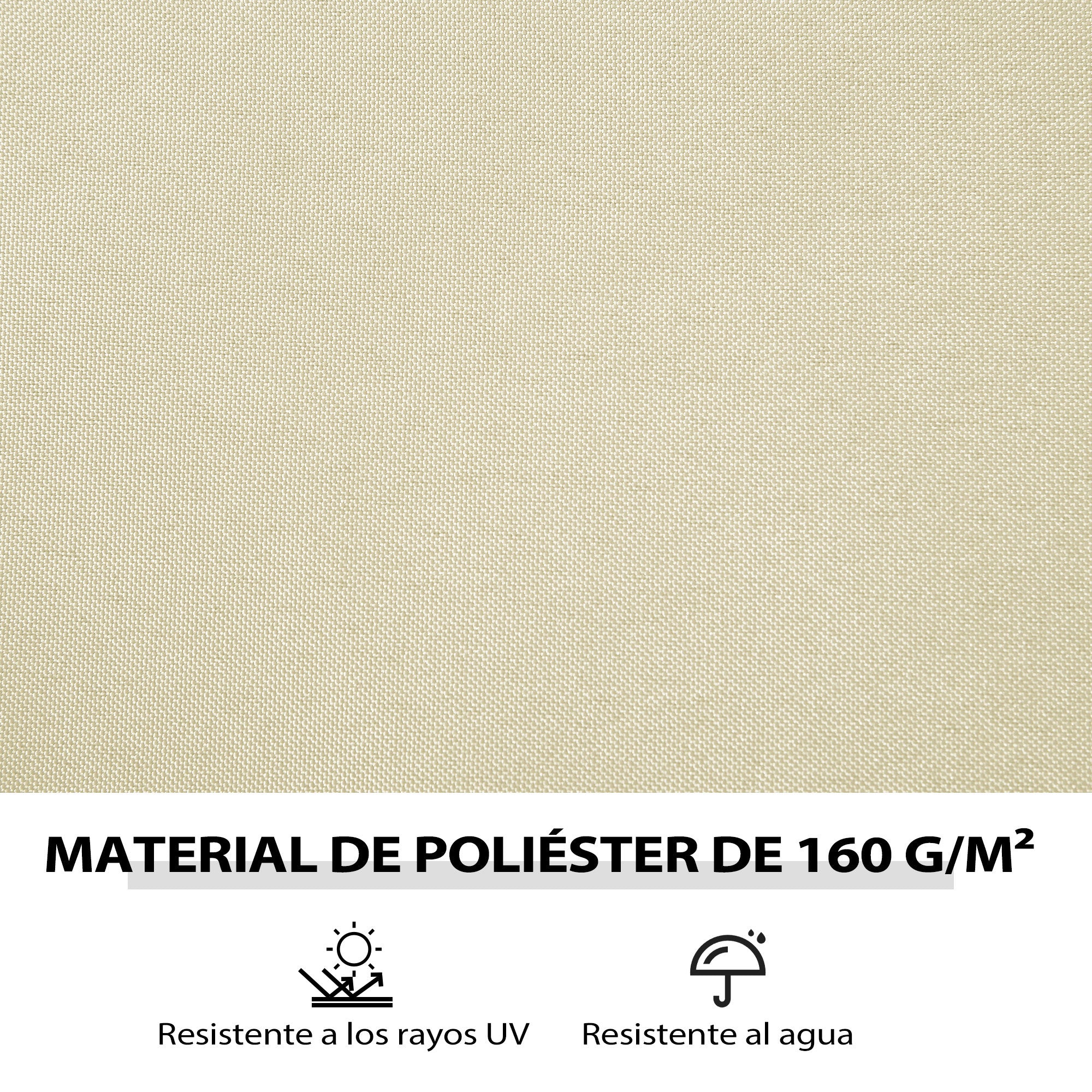 4 Side Walls for Gazebo 3x3m Canopy Walls with Hooks 8 Windows UV Protection Replacement Side for Outdoor Garden Party Cream