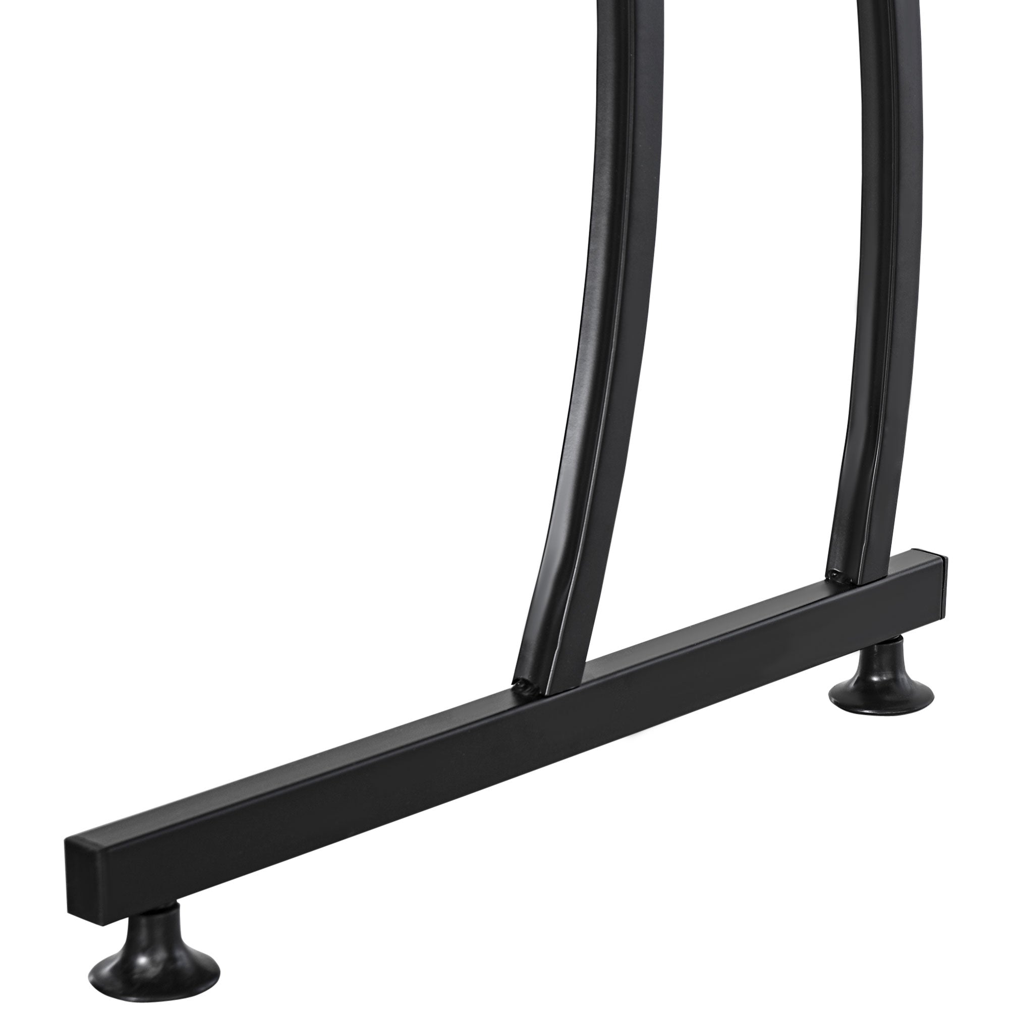 L-Shaped Computer Desk for Study Office Minimalist Modern with Large Space 112.5x152x74 cm Black