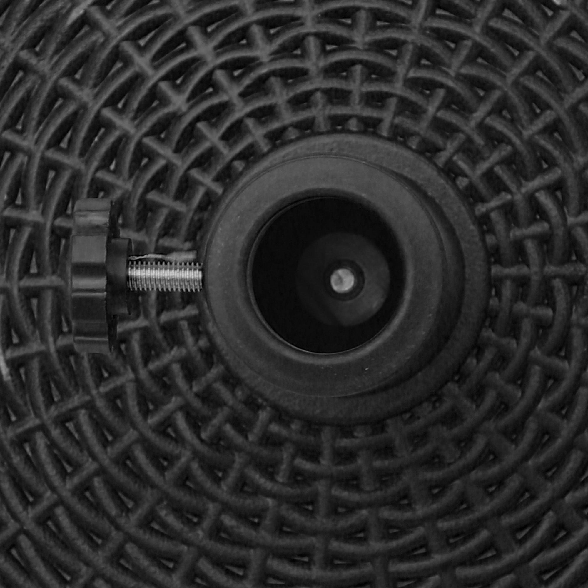 Umbrella Stand 25kg Umbrella Stand with Wheels Round Rattan-Look Base for Umbrella Poles with Ø38/48 mm Stand for Garden, Balcony, Black