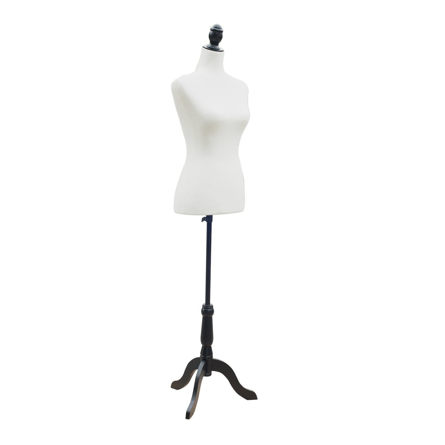 Female Sewing Mannequin Adjustable 130-168 cm with Wooden Tripod for Fashion Photography Clothing Display White