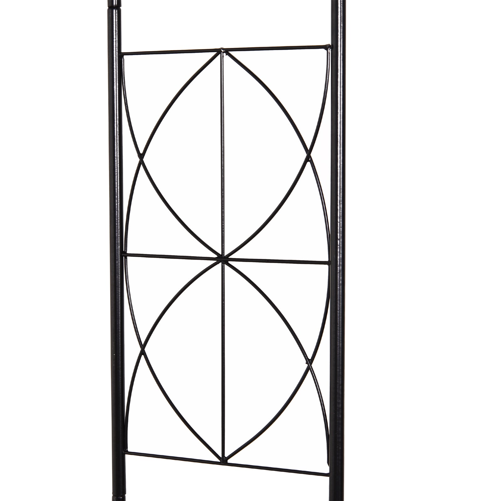 Metal Rose Arch Trellis for Climbing Plants Garden Arch with Pointed Top Metal Structure Arbor Arch for Roses Arches Trellis for Garden 114 x 30 x 230 cm Black