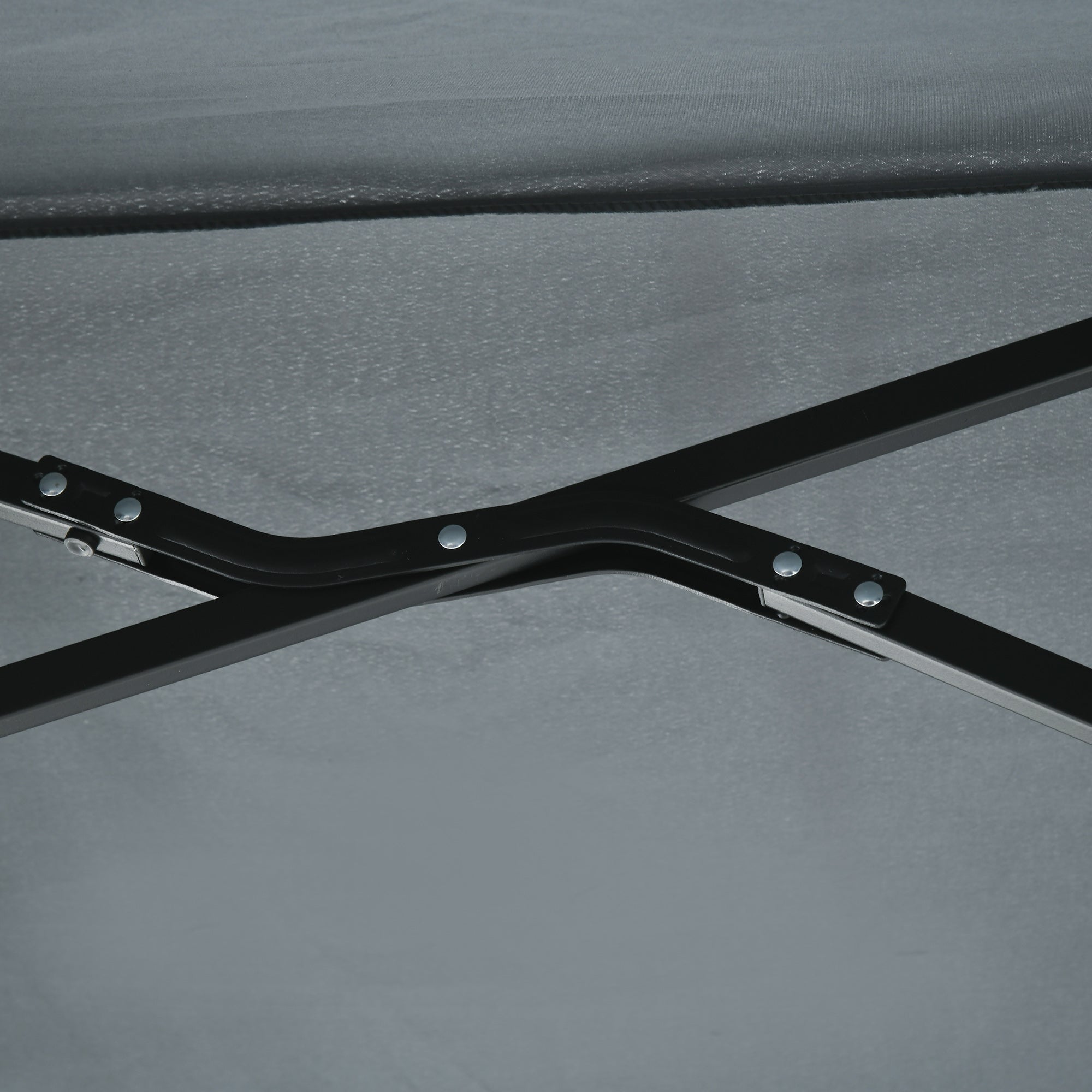 Garden Wall Umbrella 200x190x240 cm Terrace Parasol with Crank Steel Pole and Cross Base Anti-UV for Terrace Balcony Gray