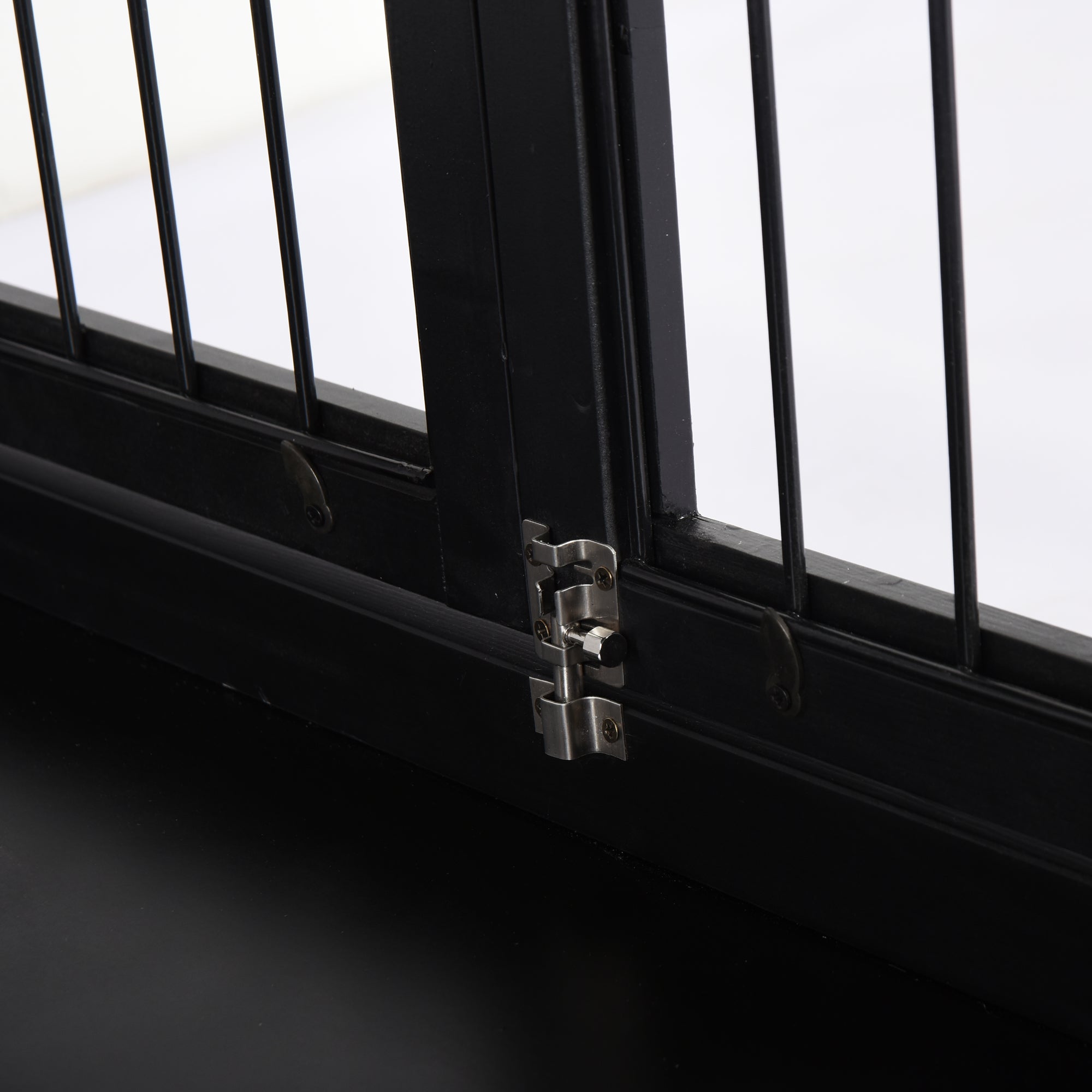 Home Dog Crate, Dog House with 2 Entrances, Lockable Dog Crate, Dog House for Small Dogs, Black, 58.5 x 81 x 66 cm