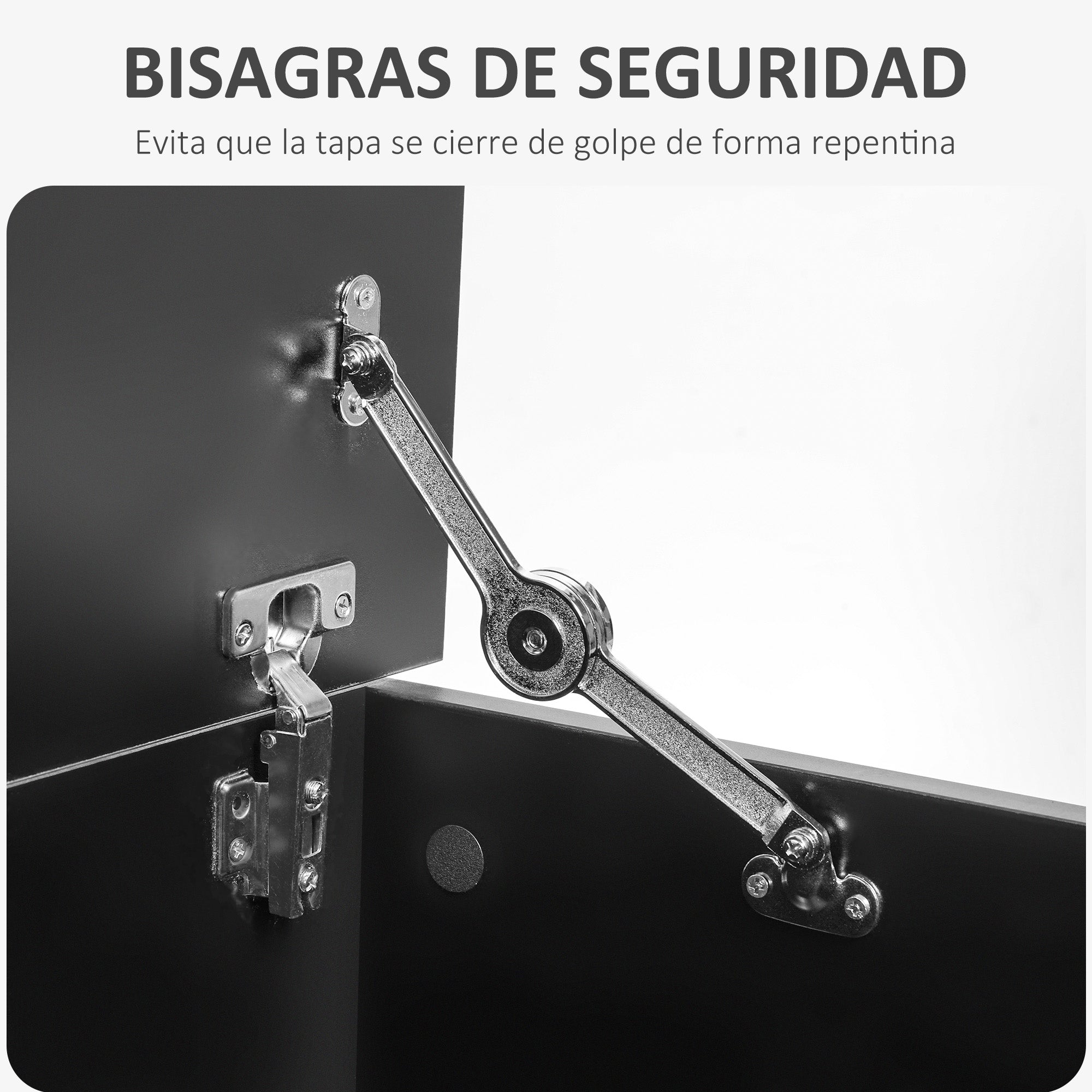 Wooden Storage Chest Storage Trunk with Lid Max Load 120 kg for Bedroom Living Room 100x40x40 cm Black