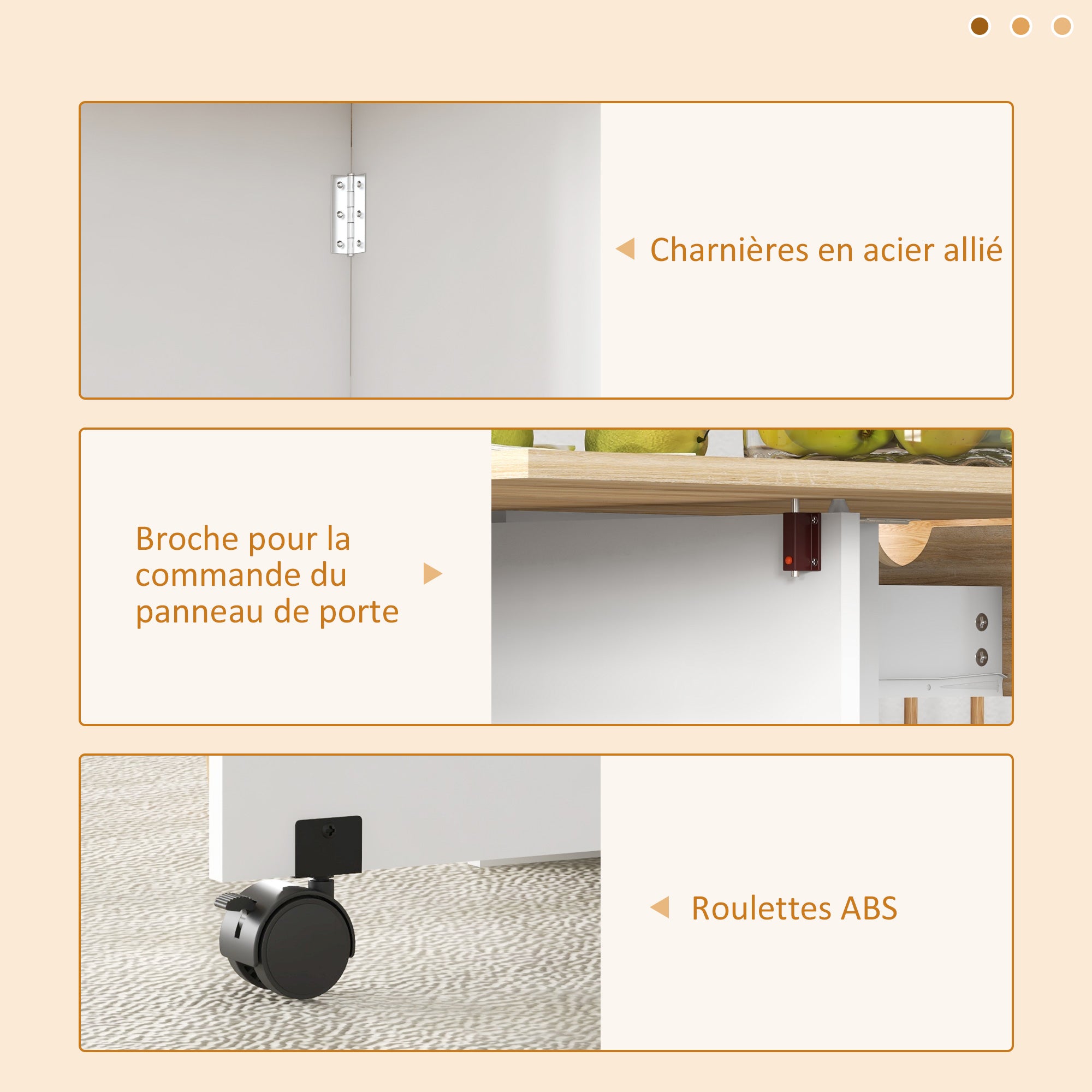 Folding Dining Table, Extendable Kitchen Table, for 2 to 4 People, with 2 Side Flaps, for Small Spaces, Rectangular, Modern Design, Oak