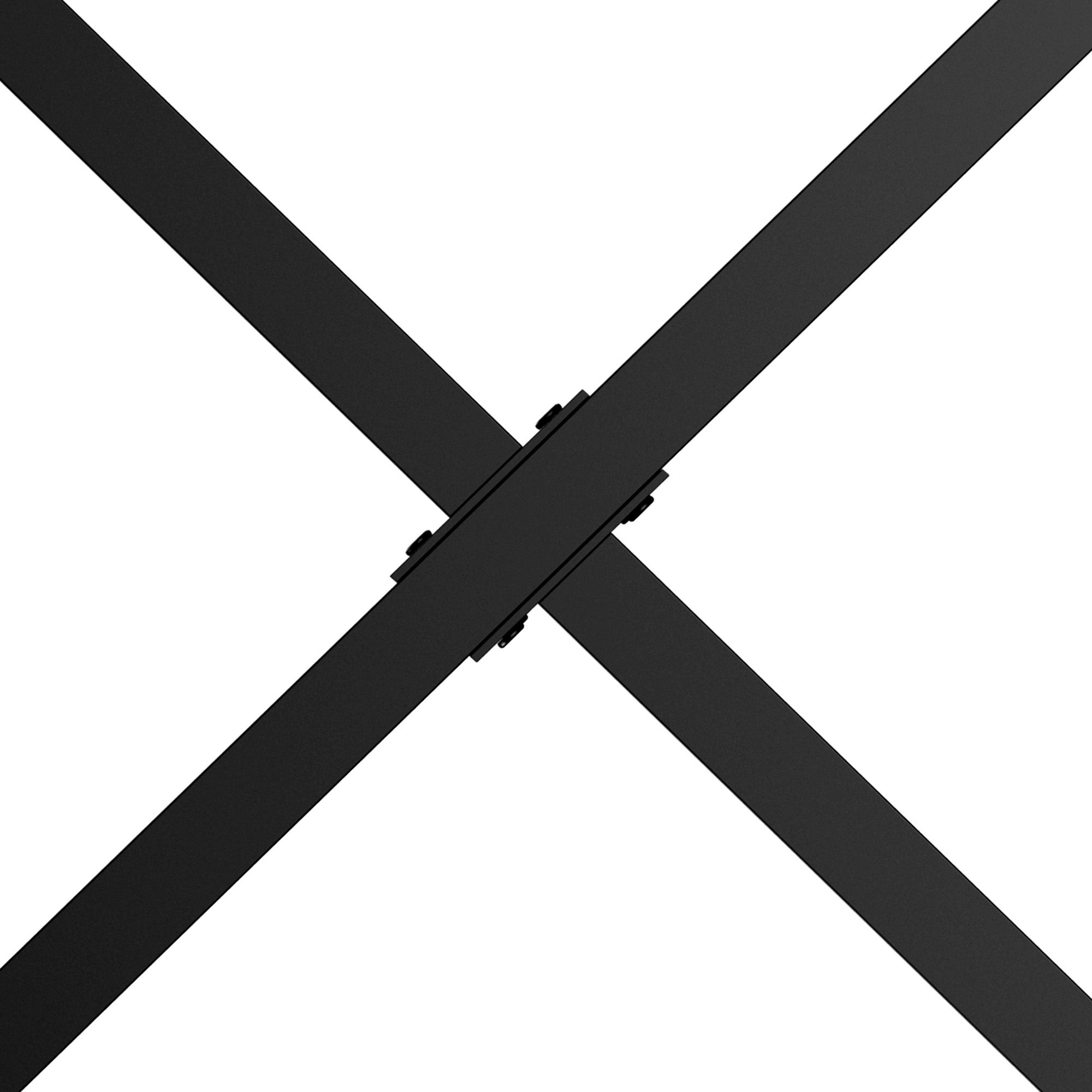 2 Pieces Steel Table Legs Table Feet for Dining Table Desk Coffee Table Table Base in X-Form Black 72cm