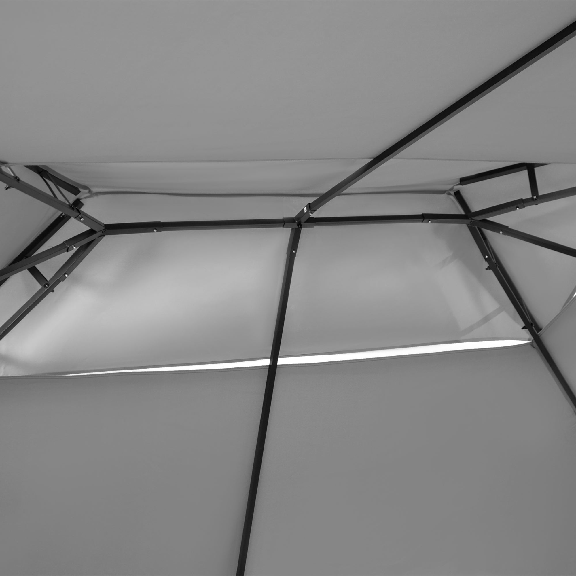 Pavilion 3x4m Garden Gazebo with 6 Sidewalls Party Tent Canopy with Double Roof Dark Grey