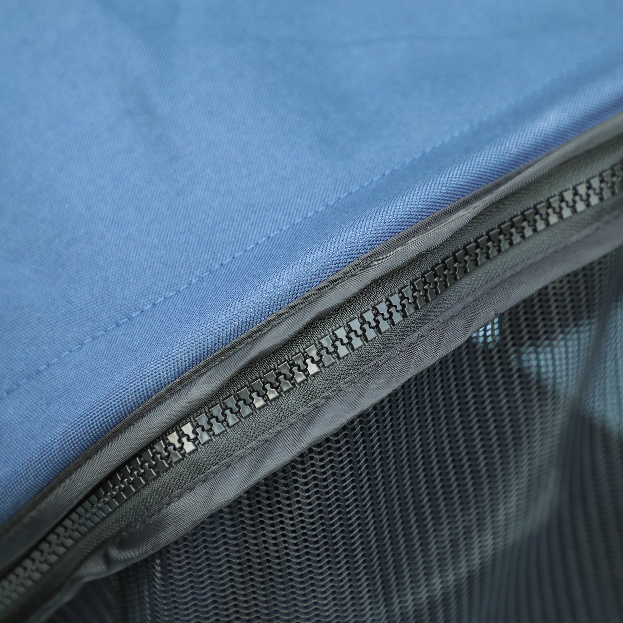 Folding Pet Stroller Dog Stroller for Small Pets with Adjustable Canopy Bottom Basket Mesh Windows Cup Holders and Wheels Load 15 kg 75x45x97 cm Navy Blue