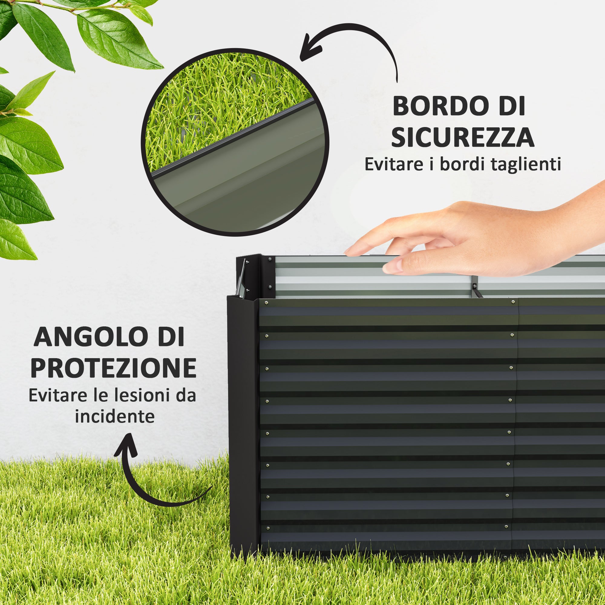 Raised Flower Bed Set of 2 Rectangular Raised Planters, Garden Boxes, Open Bottom, Raised Garden Beds in Galvanized Steel for Herbs, Fruits, Vegetables, or Flowers, 120x60x60 cm, Dark Grey