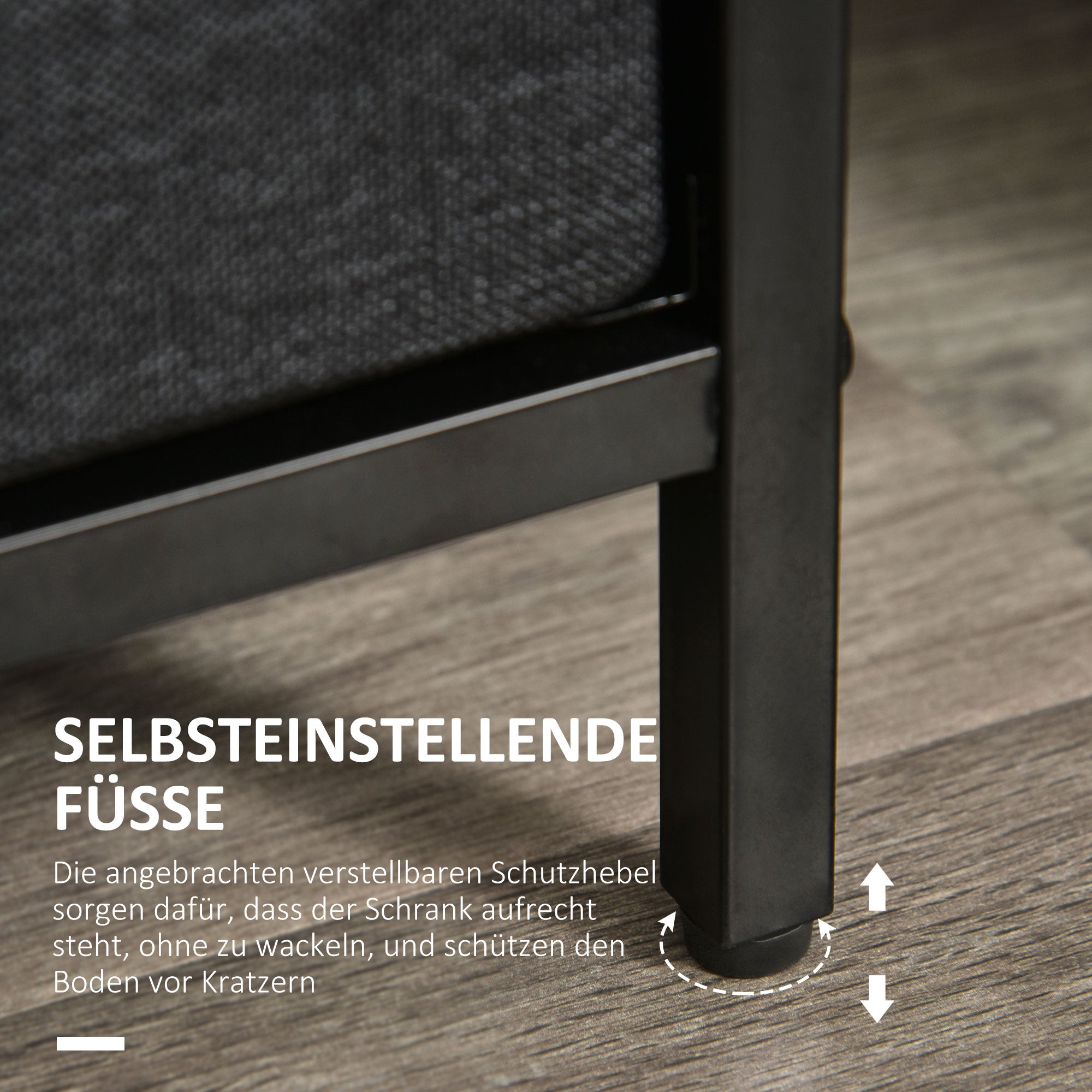 Drawer Chest with 3 Fabric Drawers Storage Cabinet Dresser with Shelf Handles, Modern Design Storage Chest Drawer Cabinet for Bedroom, Living Room Black