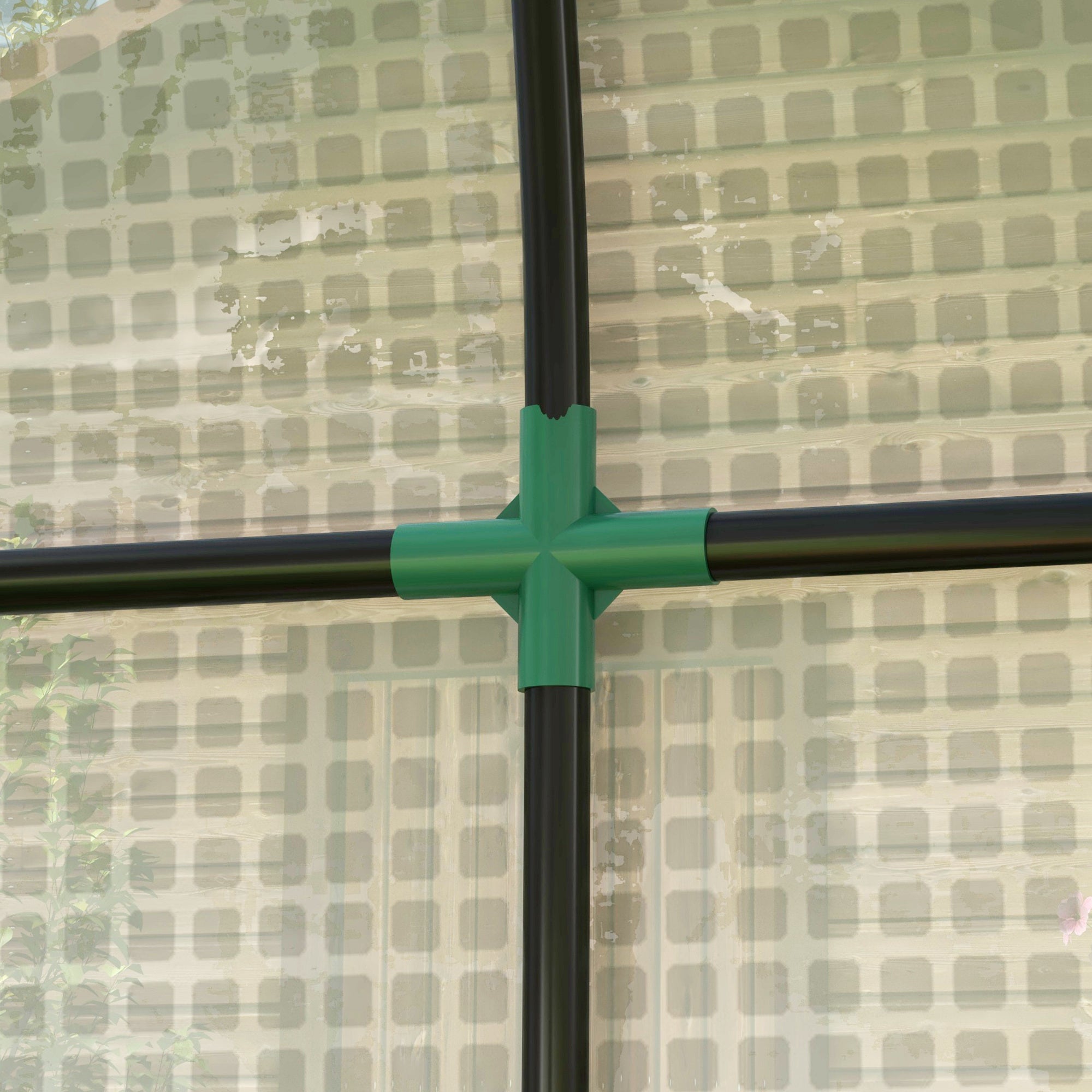 Small Greenhouse Outdoor Greenhouse with Double Zippered Door and PE Cover Greenhouse for Growing Plants Flowers 200x100x178 cm White