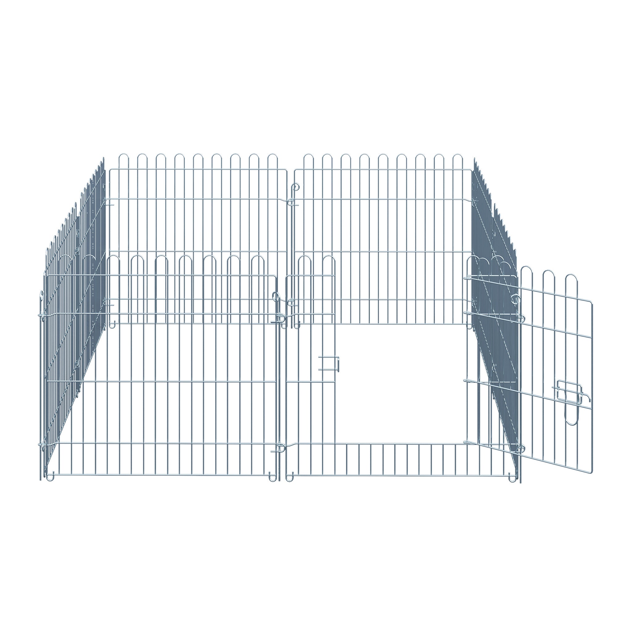 Puppy Enclosure Puppy Playpen Puppy Fence Playpen Puppy Gate for Animals 8-piece W63 x H60 cm