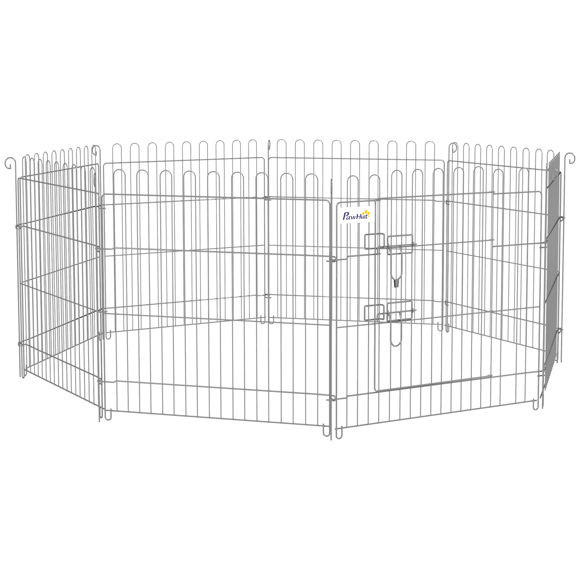 Puppy Enclosure Puppy Playpen Puppy Fence Playpen Puppy Gate for Animals 8-piece W63 x H60 cm