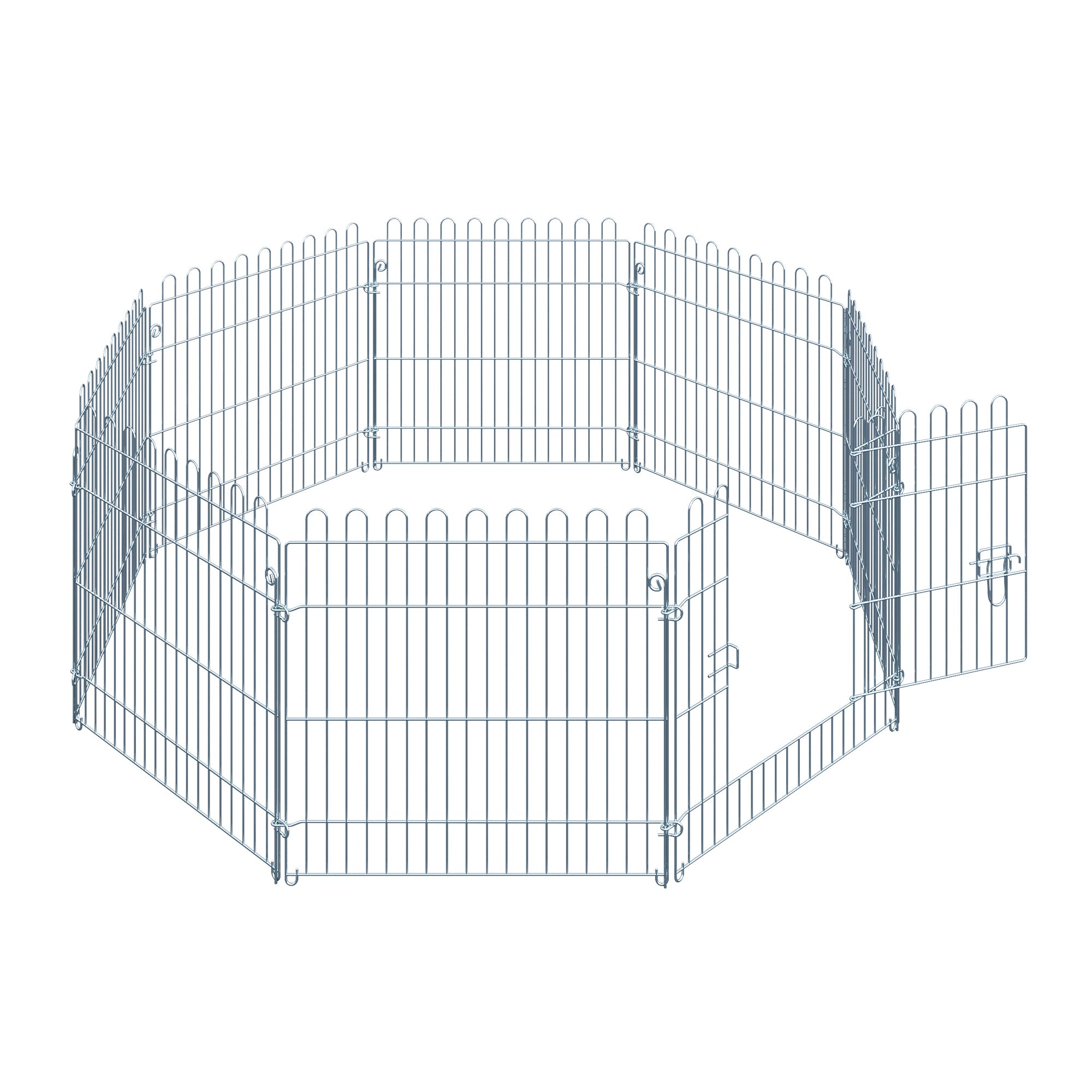 Puppy Enclosure Puppy Playpen Puppy Fence Playpen Puppy Gate for Animals 8-piece W63 x H60 cm