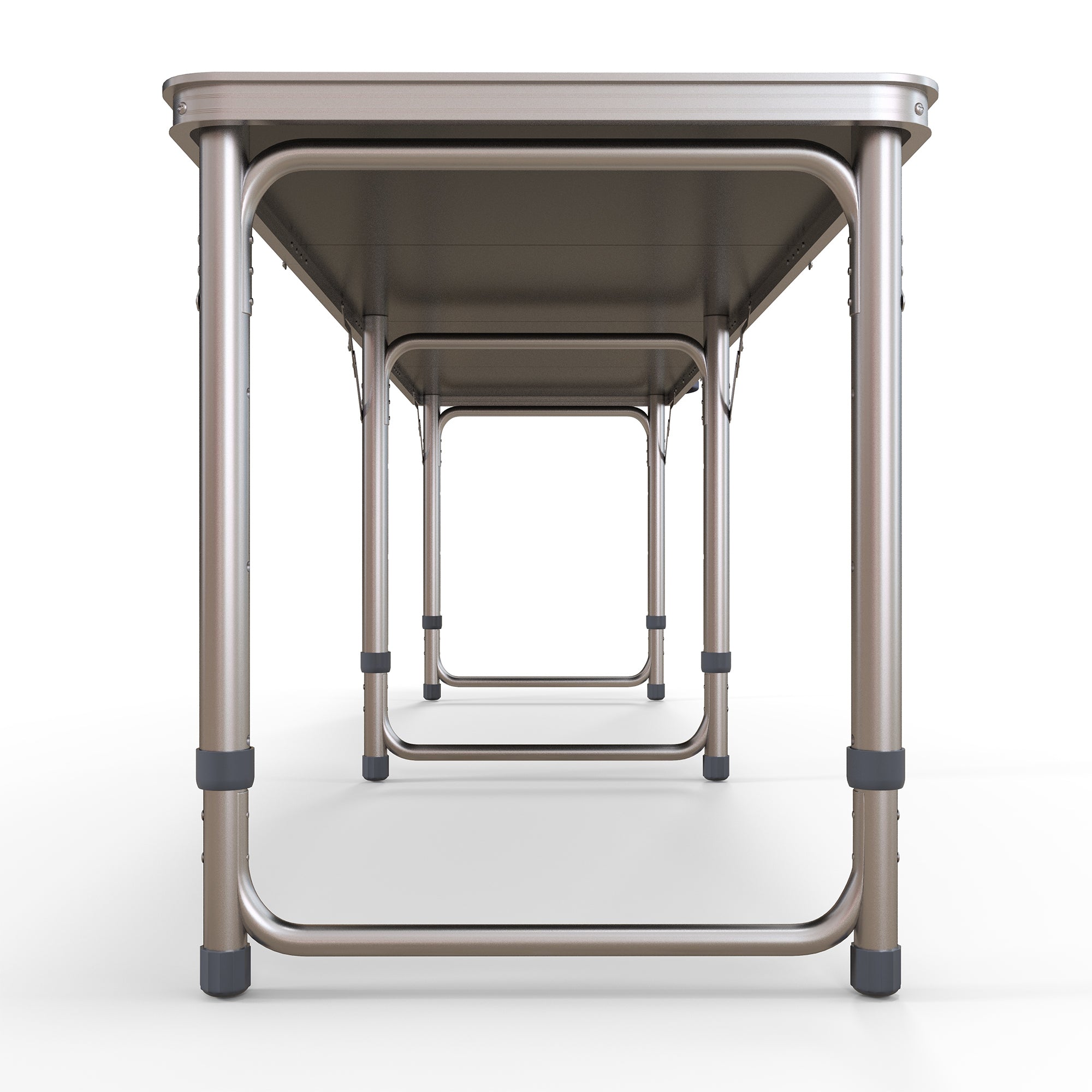 Beer Pong Table Foldable Camping Table 240 x 60 cm Adjustable Height Folding Table for Garden, Balcony, Aluminum, Black