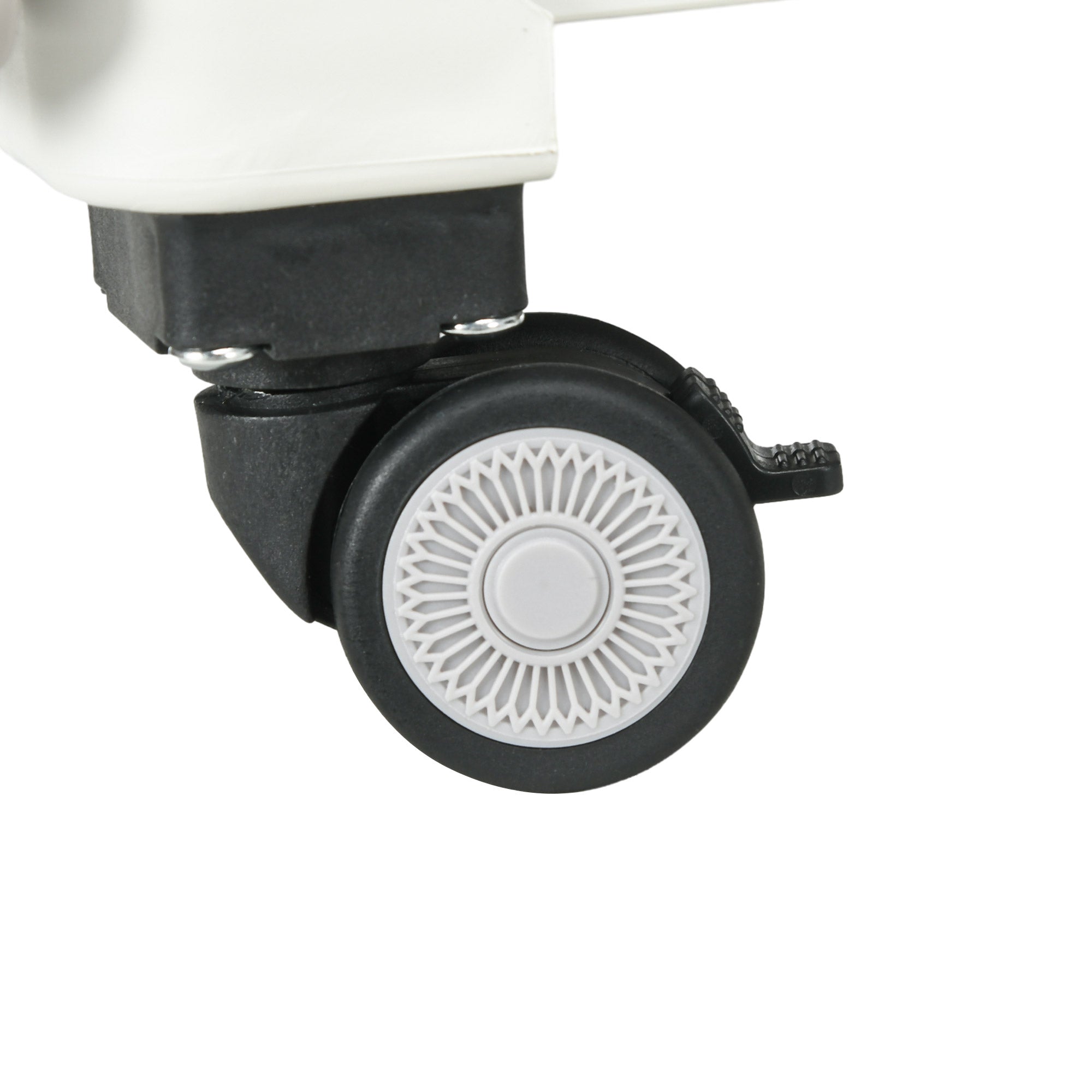 Folding Shopping Cart, Shopping Trolley with Adjustable Telescopic Handle, Stair Climber with Lid, Transport Trolley up to 80 kg Capacity, White