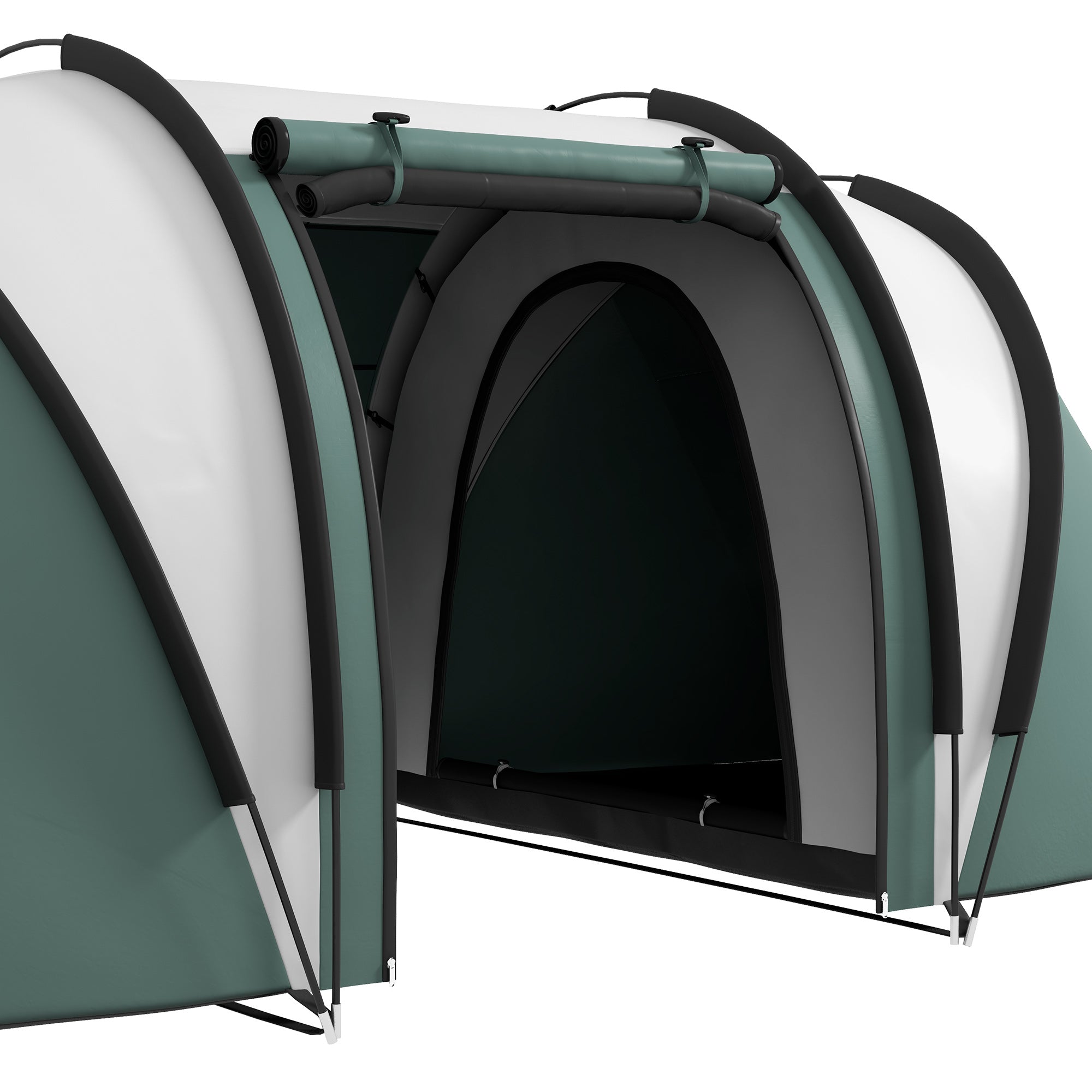 Camping Tent for 4-5 Persons Light Waterproof Family Tent with 2 Rooms Side Door Windows, Tent with 3000mm Water Column Tunnel Dome Tent for Camping Travel Garden