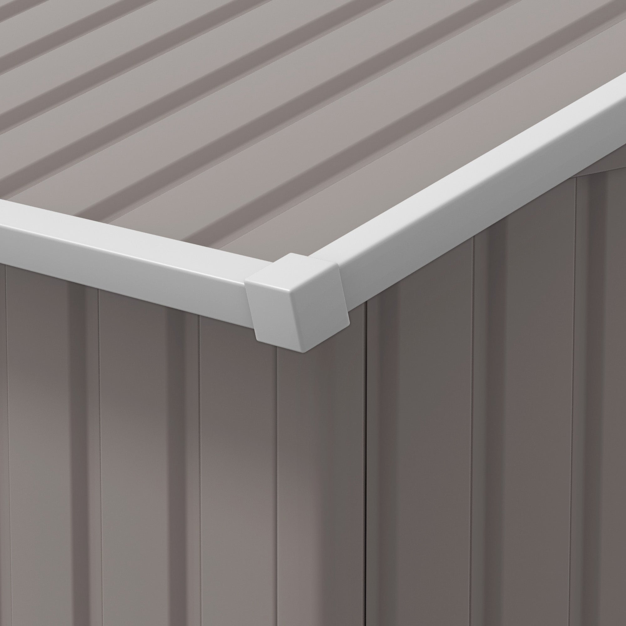 Tool Shed 12.4 sqm, Garden House with Pent Roof, Sliding Door, Foundation, 386 x 340 x 200 cm, Tool Shed made of Galvanized Steel, Weatherproof, for Garden, Light Grey