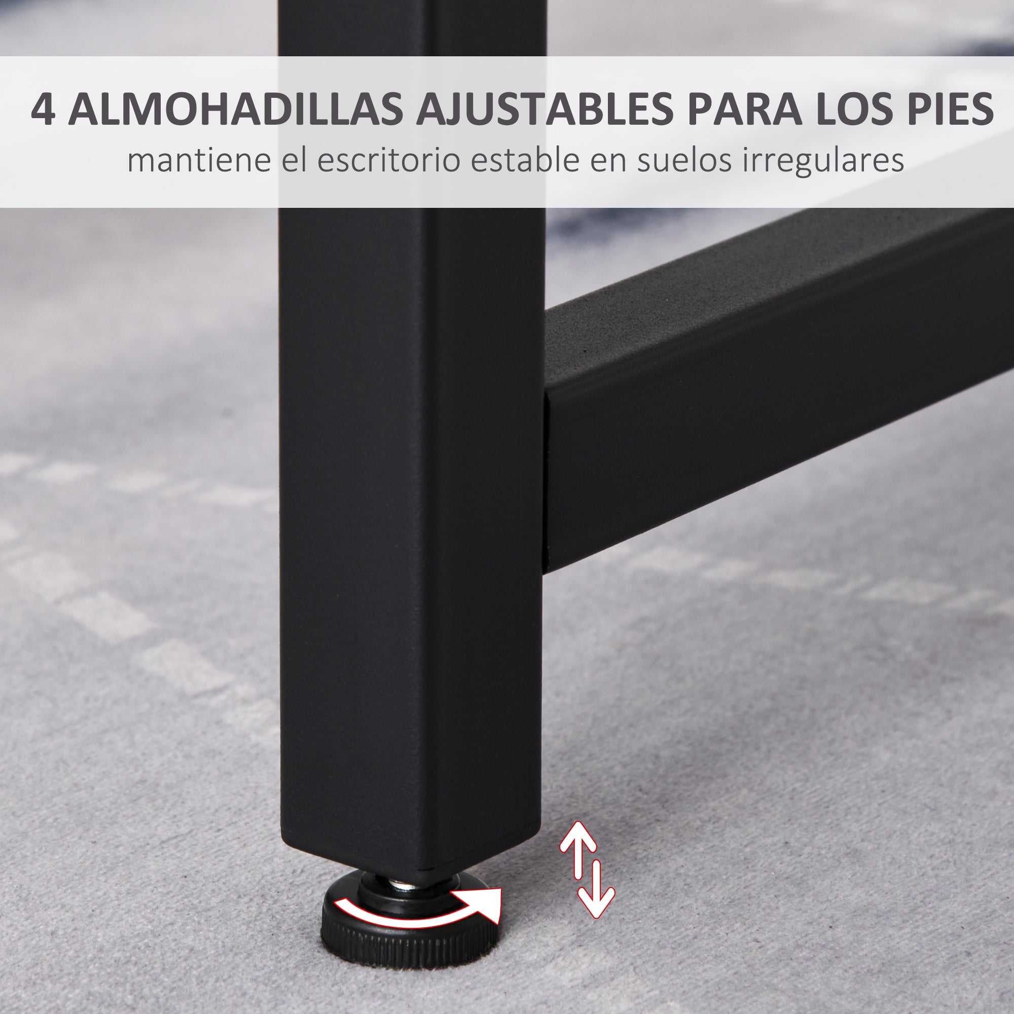 Desk for Home Office Dining Computer Study Table with Adjustable Feet Simple Office Furniture 120x60x73cm 70kg Load Capacity