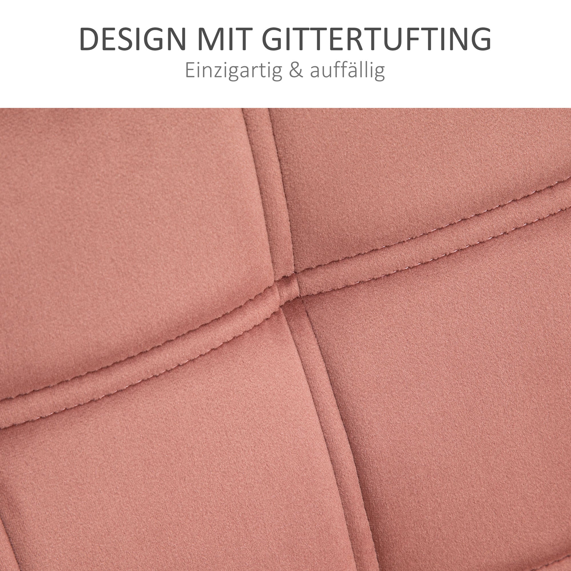 Chair Living Room Wing Chair Lounge Chair Recliner with Rubberwood Legs, Reading Chair with Velvet Look, Upholstered Chair for Bedroom, Scandinavian, Pink